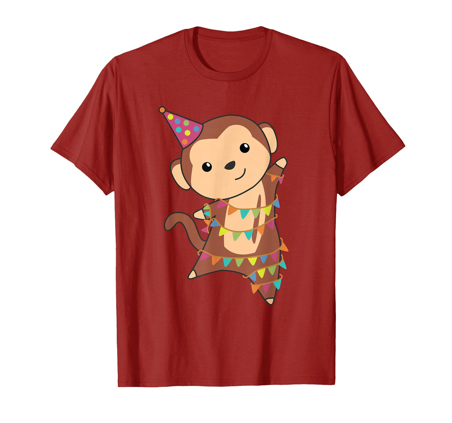 Cute Animals For Every Child's Birthday Birthday Monkey Kids T-Shirt