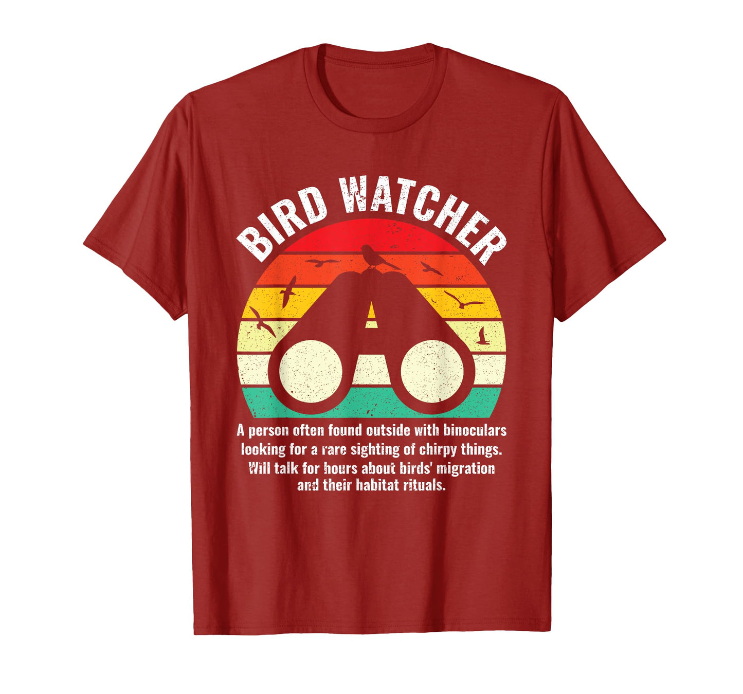 Funny Bird Watcher Definition Birder Bird Watching T-Shirt