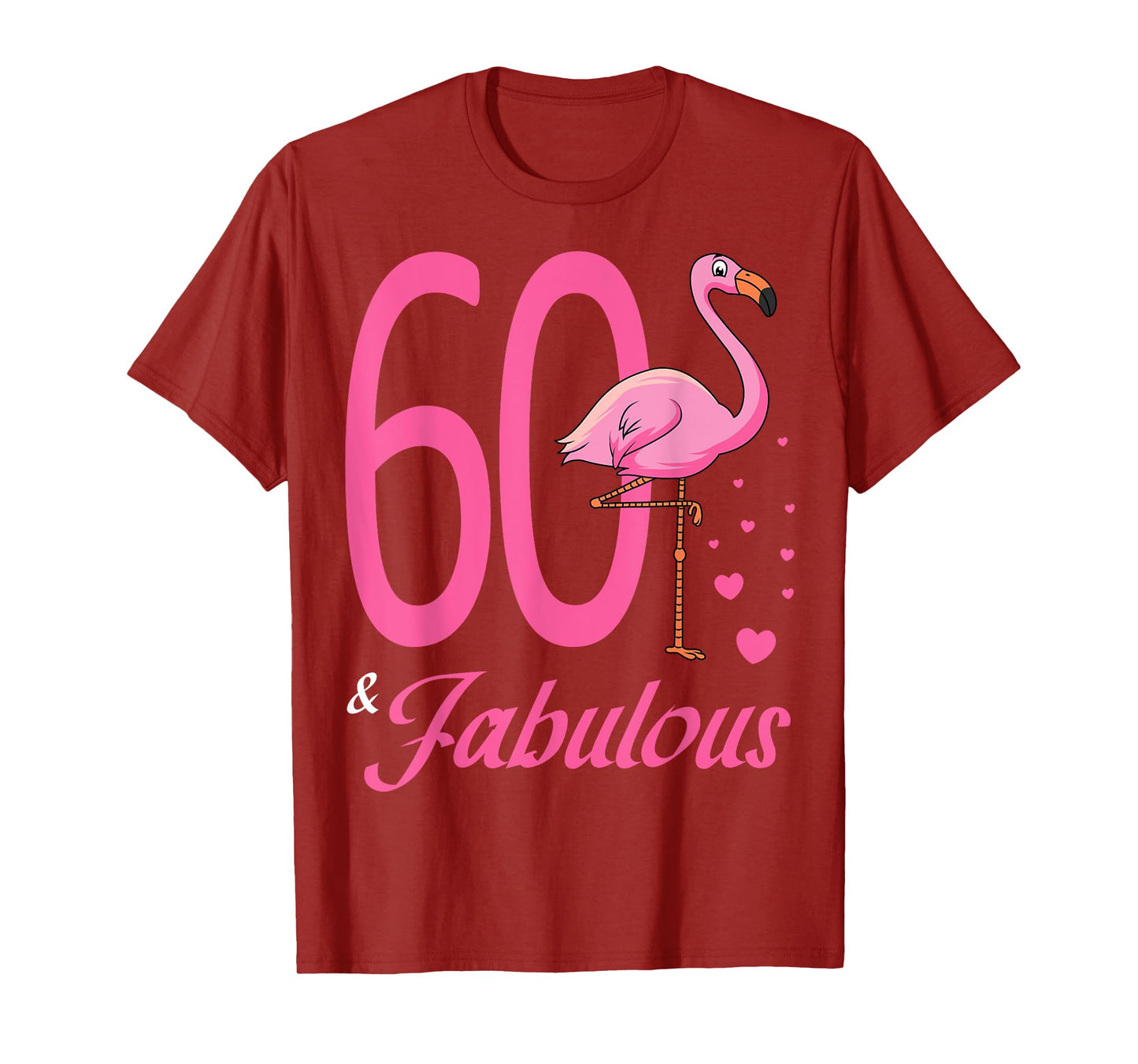 60 & Fabulous Flamingo Birthday 60th Party Celebration T-Shirt