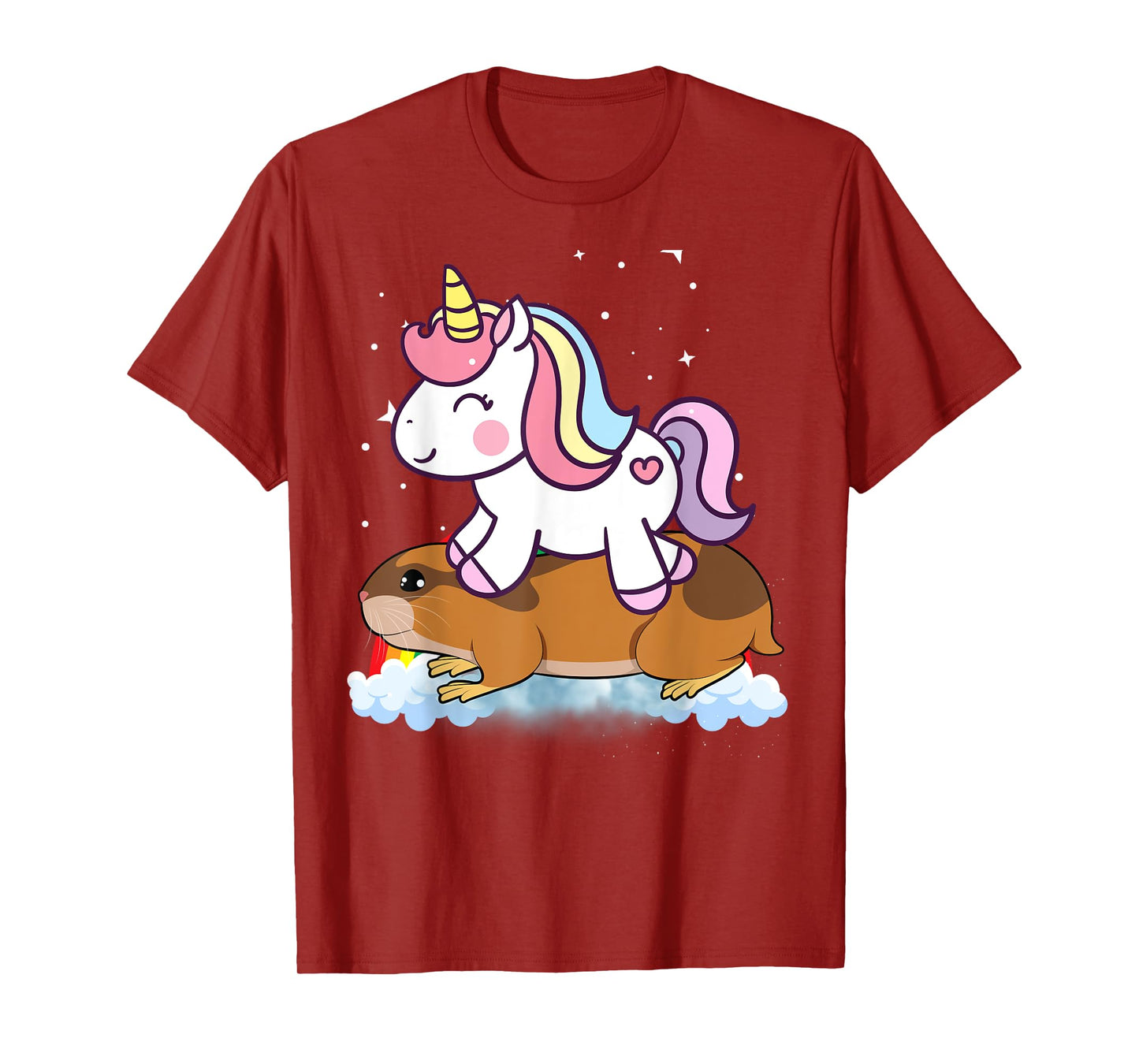 Unicorn Riding Lemming Boys Girls Men Women Kids Rainbow T-Shirt