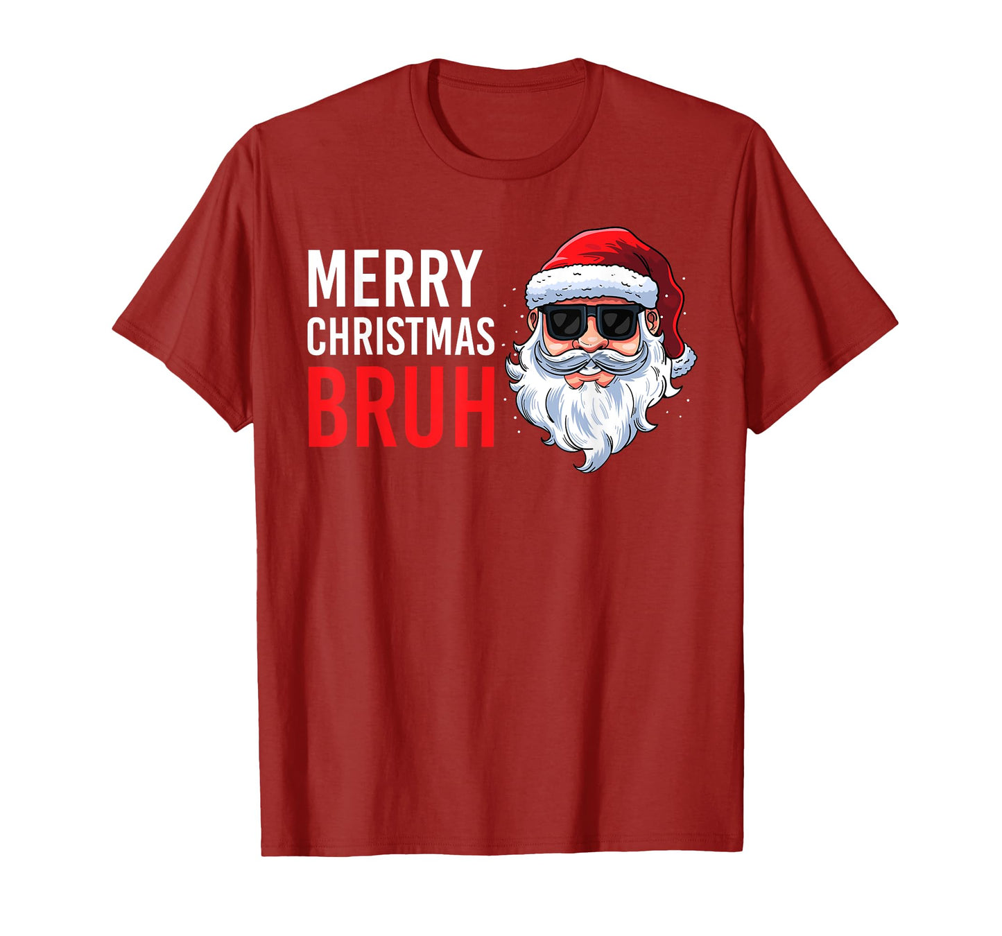 Merry Christmas Bruh Meme Funny Saying for Brother Boys Men T-Shirt