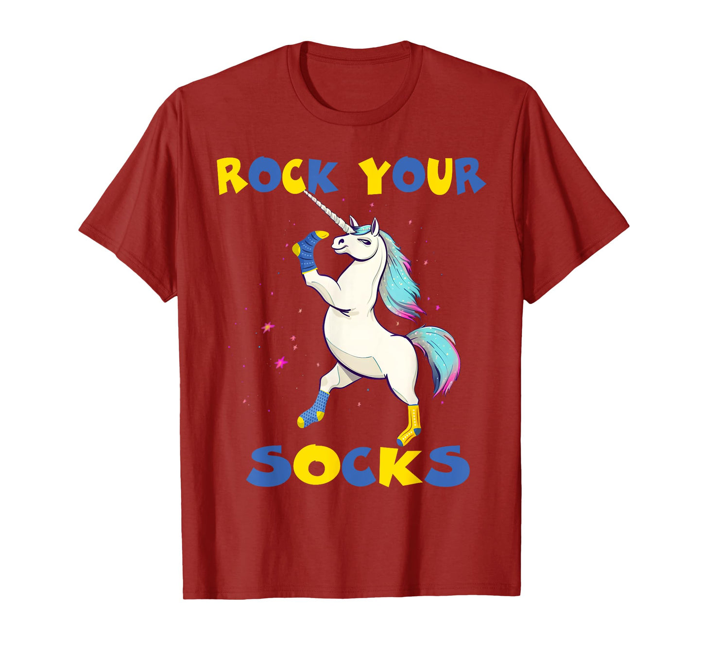 WORLD DOWN SYNDROME DAY Rock Your Socks Unicorn T-Shirt