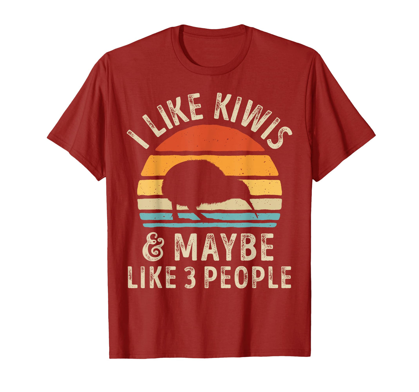 I Like Kiwis and Maybe 3 People Funny Kiwi Retro Vintage T-Shirt
