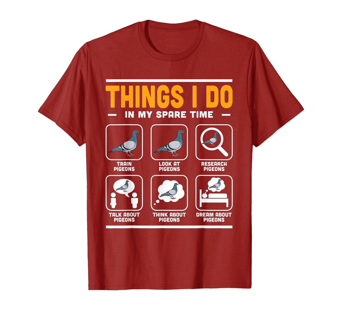 Men Things I Do In My Spare Time Pigeon Watcher Birding T-Shirt
