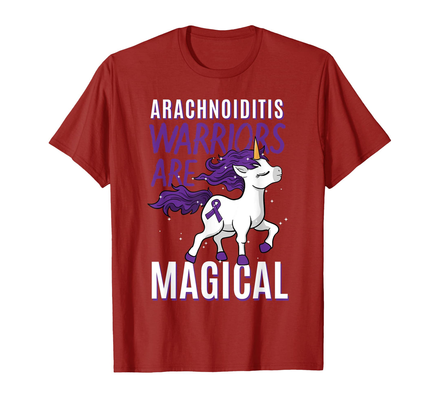 Arachnoiditis Arachnoid Chronic Disorder Warrior Unicorn T-Shirt