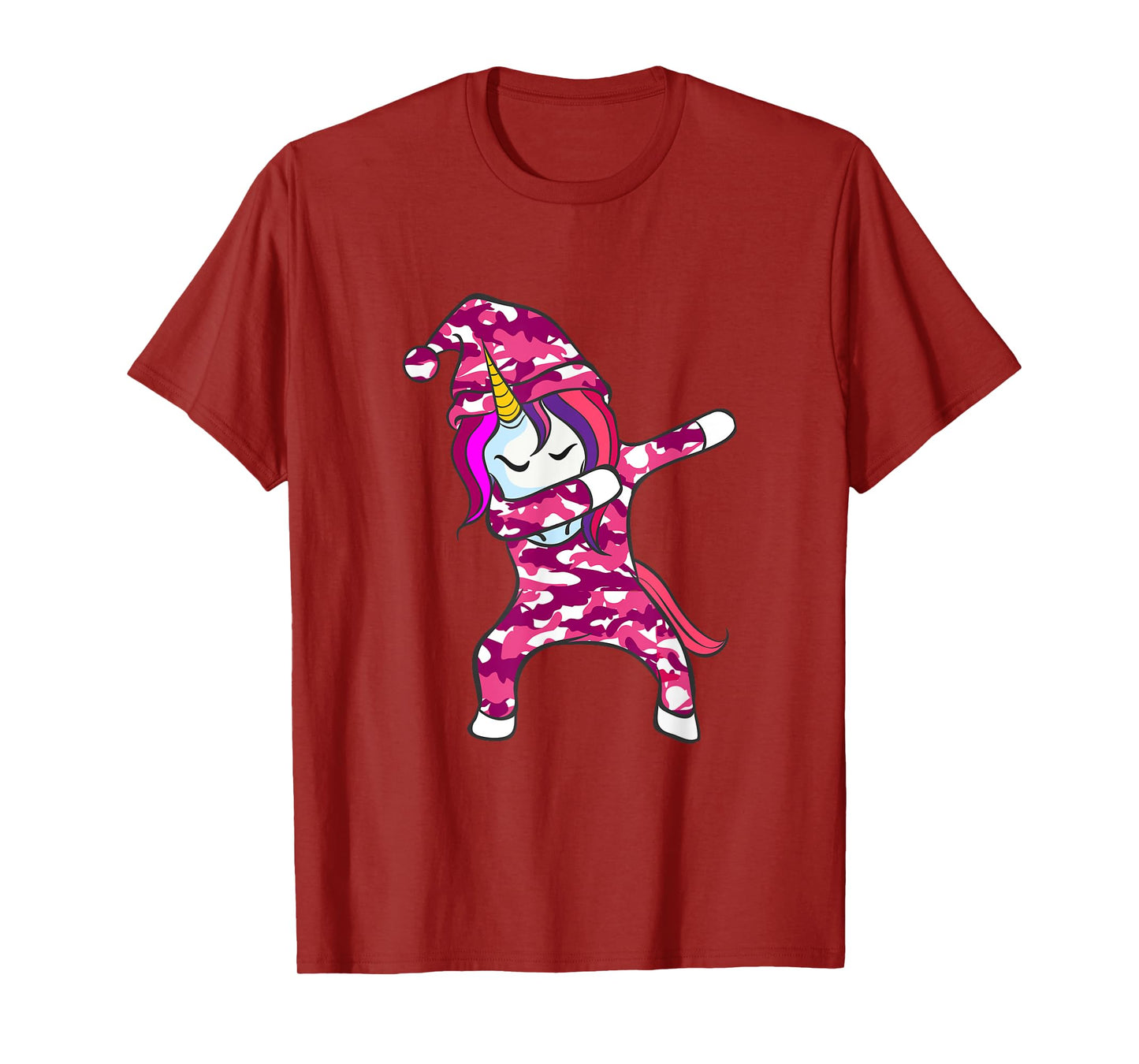 Pink Camo Unicorn Pink Camouflage dabbing unicorn T-Shirt