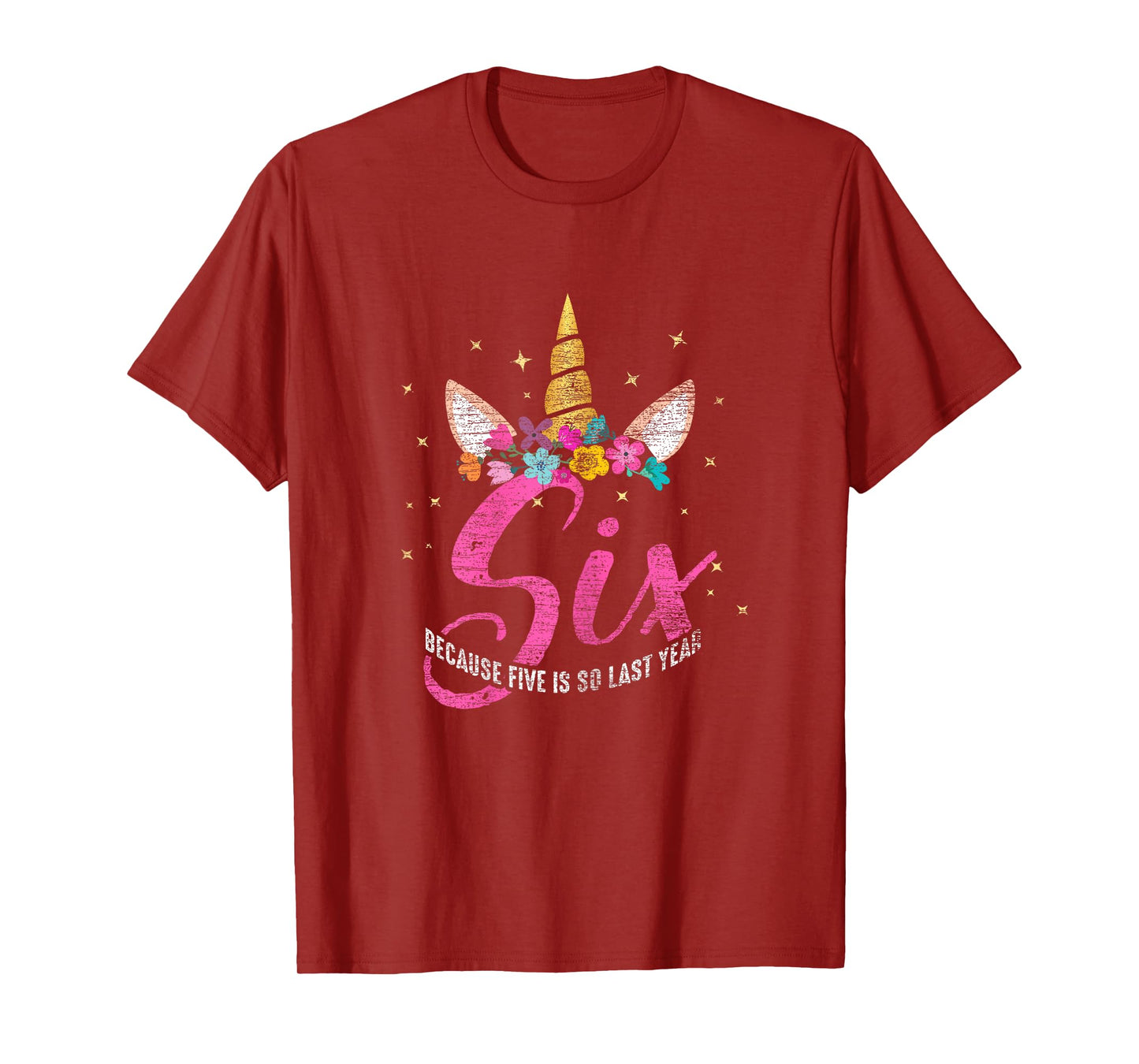 6 Years Old Birthday Girl Gifts Unicorn 6th Birthday T-Shirt