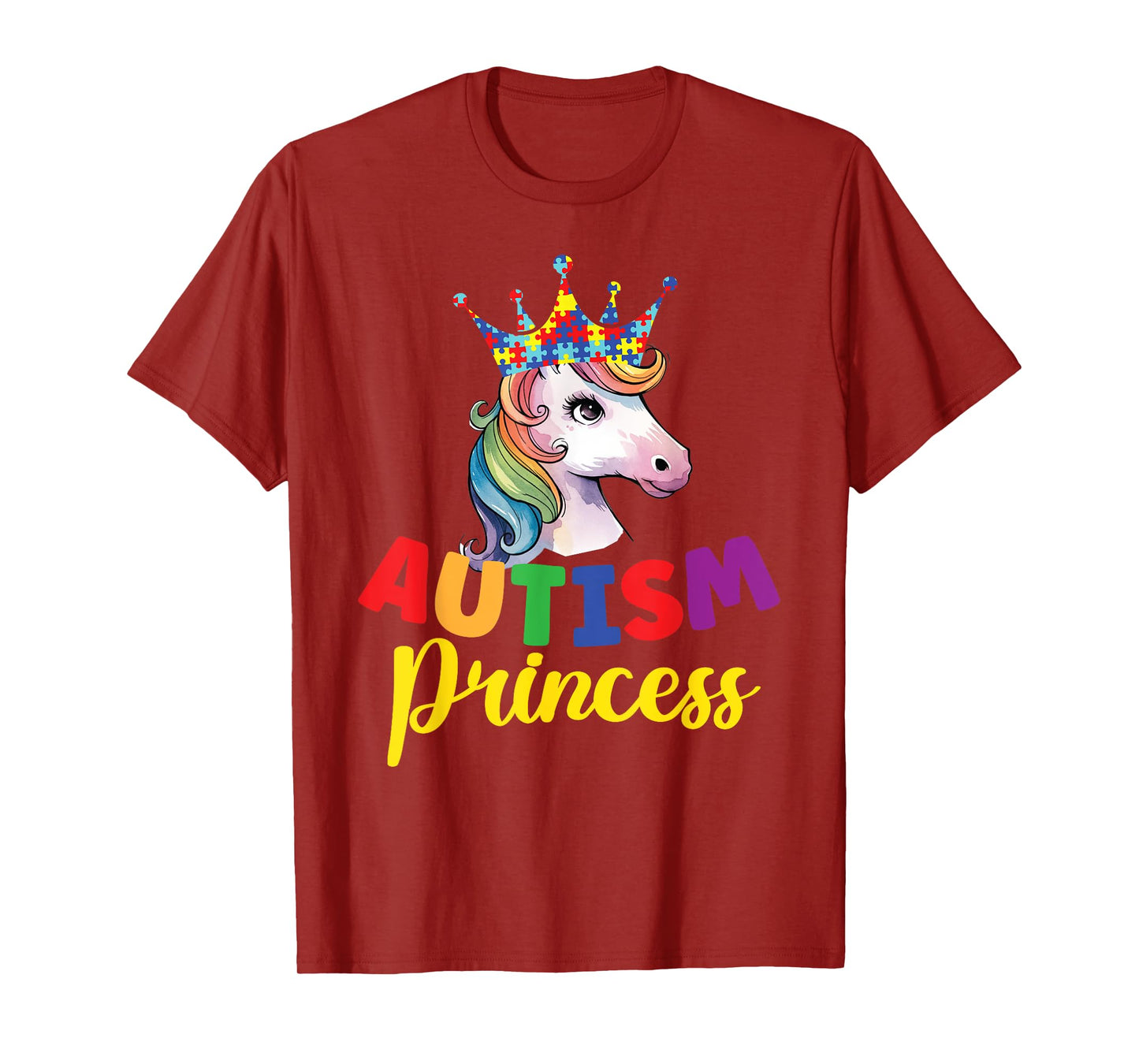 Autism Princess Cute Unicorn Daughter Girl Autism Awareness T-Shirt