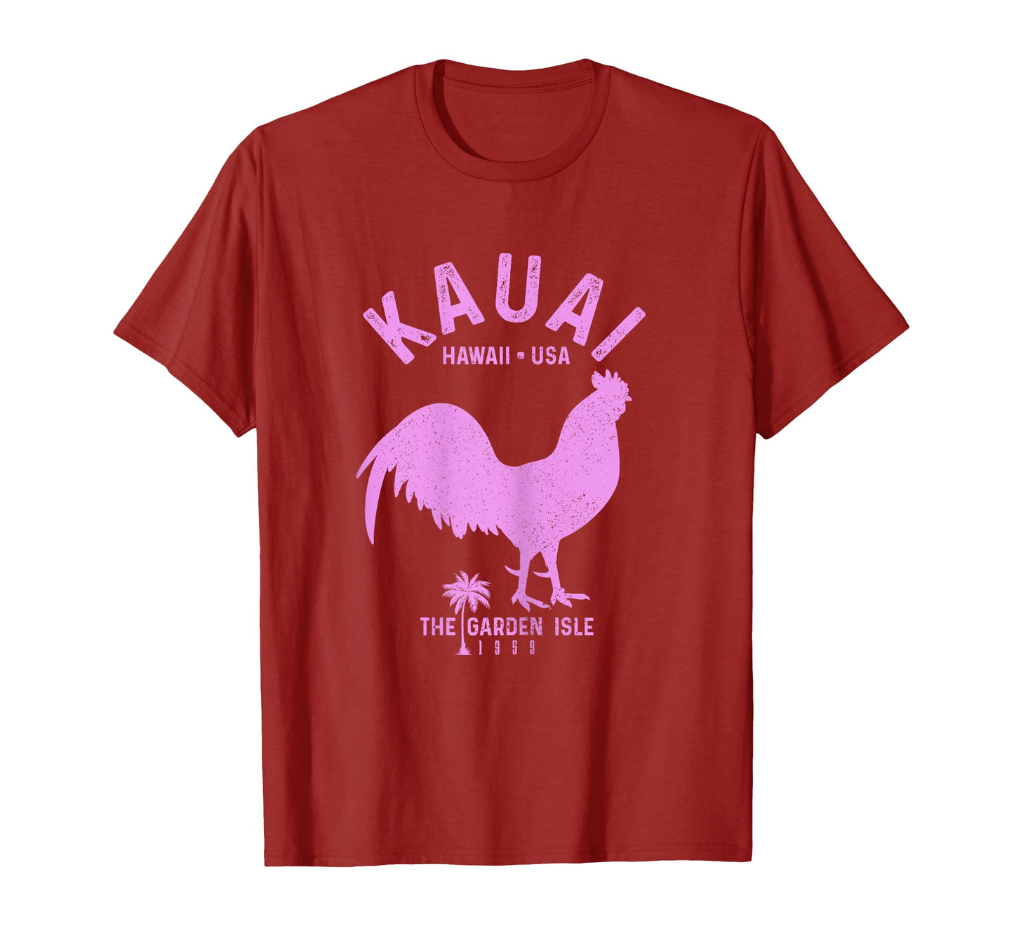 Kauai 1959 The Garden Isle Chicken Hawaii Vintage Hawaiian T-Shirt