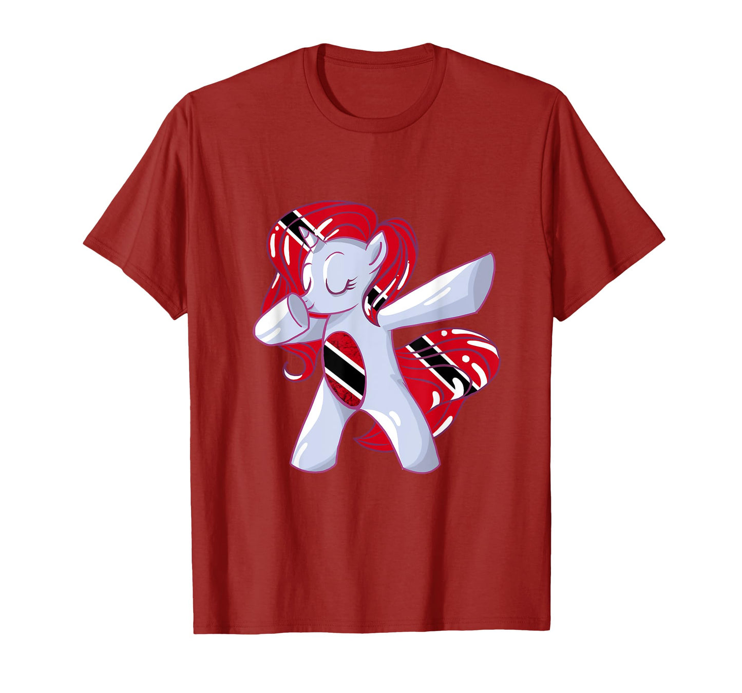 Dabbing Unicorn Trinidadian Flag Trinidad And Tobago T-Shirt