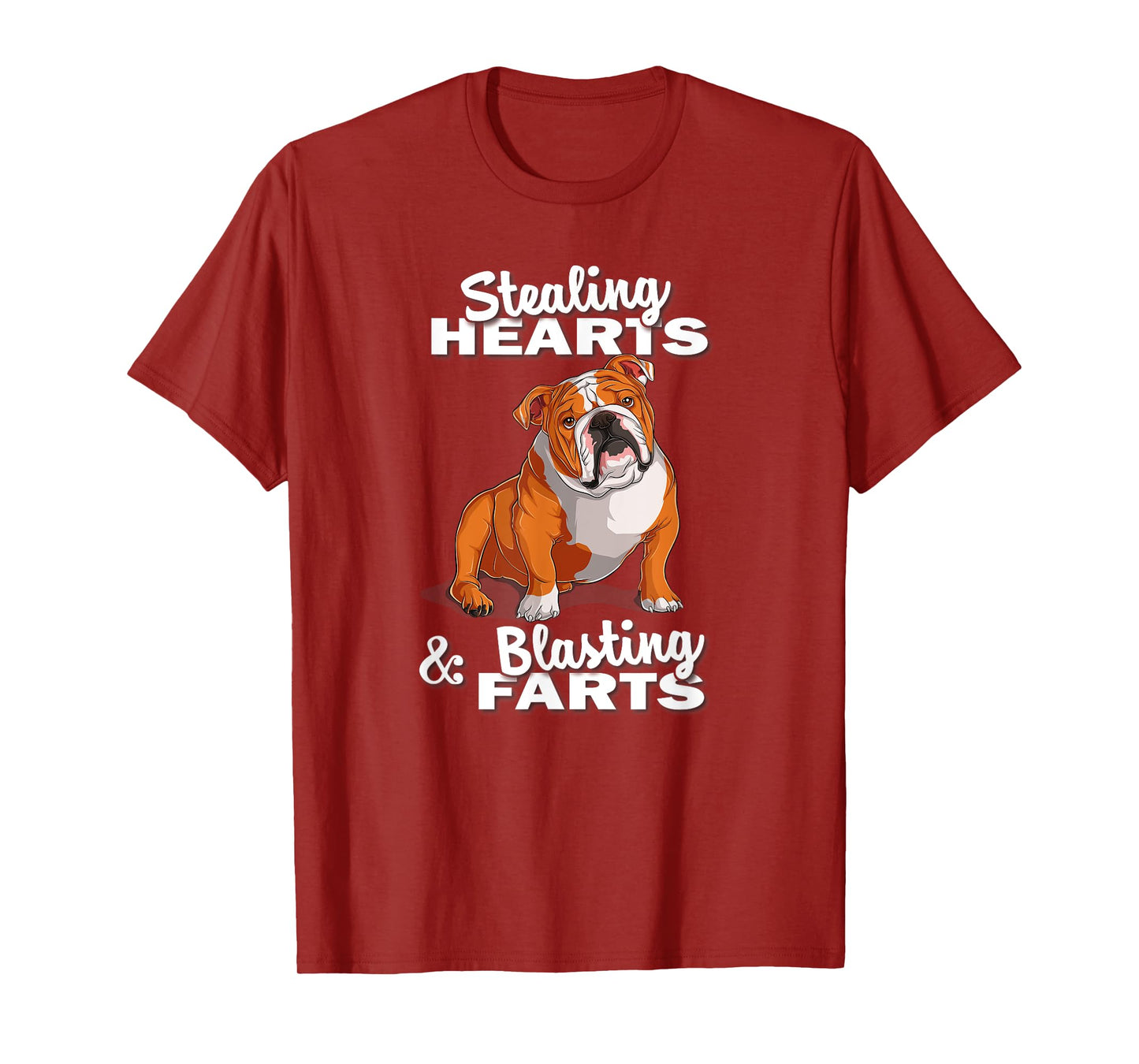Funny Stealing Hearts Blasting Farts English Bulldog T-Shirt