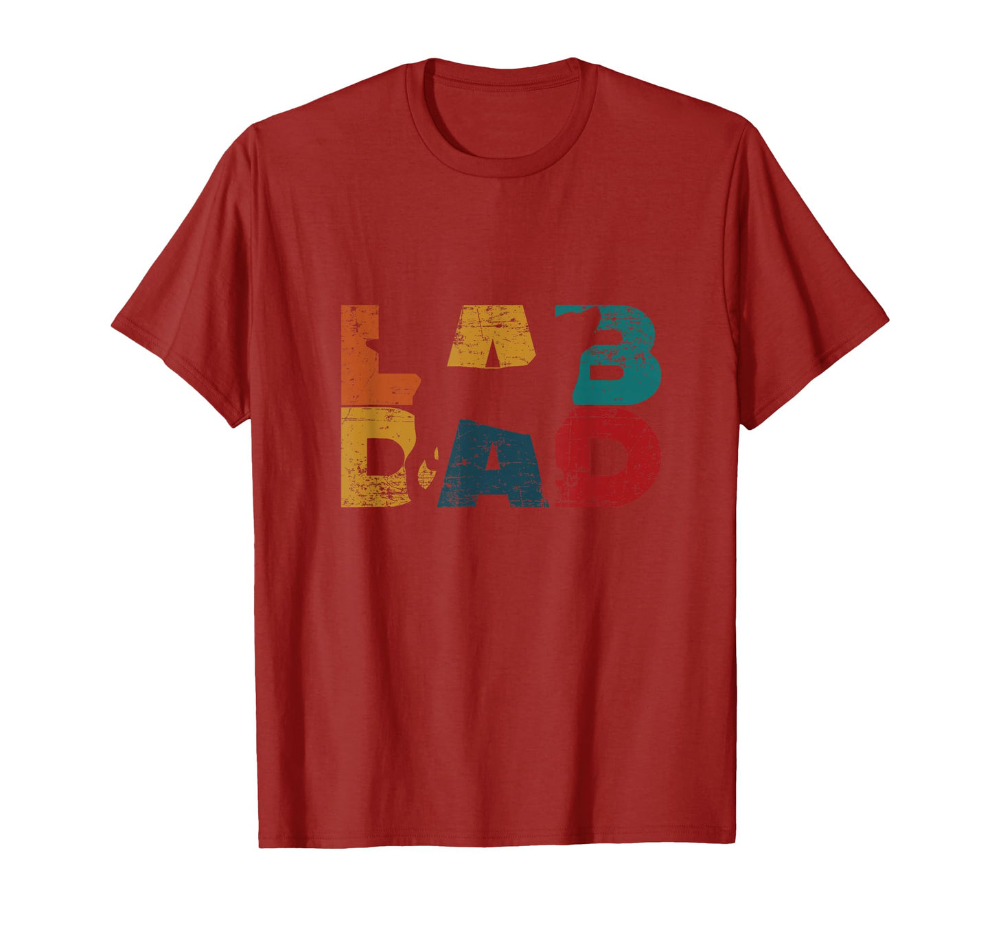 Retro Lab Lover Labrador Black Lab Dad T-Shirt