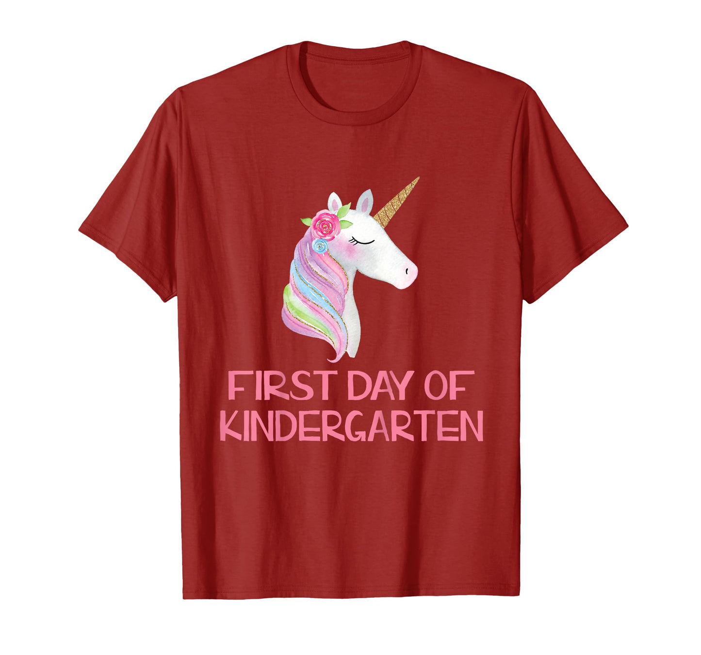 Cute First Day of Kindergarten Unicorn Shirt for Girls T-Shirt