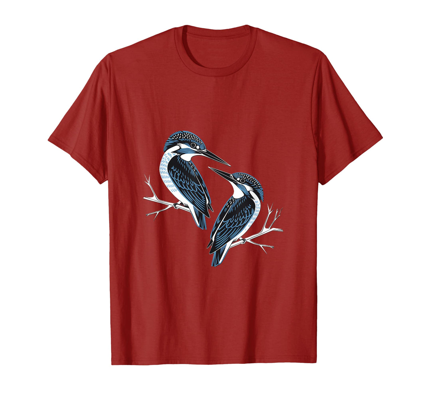 Beautiful Kingfisher Birds on Branch T-Shirt