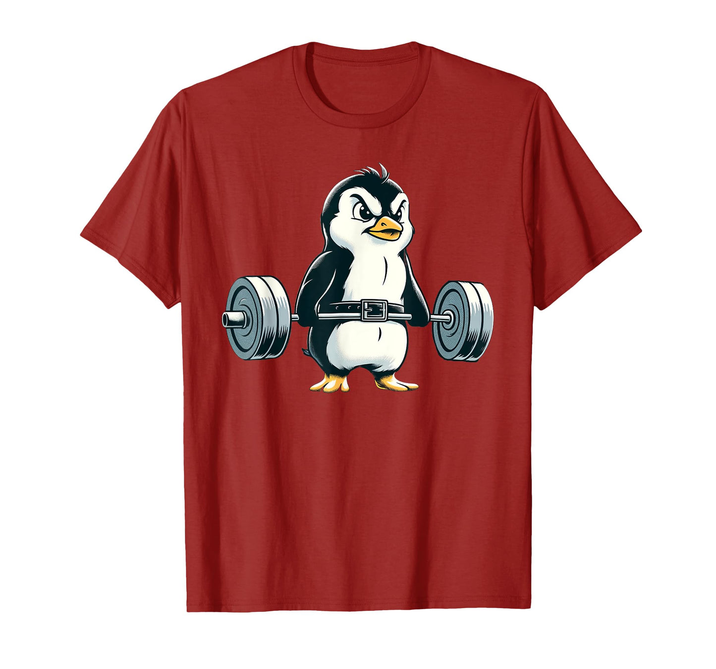 Penguin Powerlifting Weightlifting Gym Workout T-Shirt