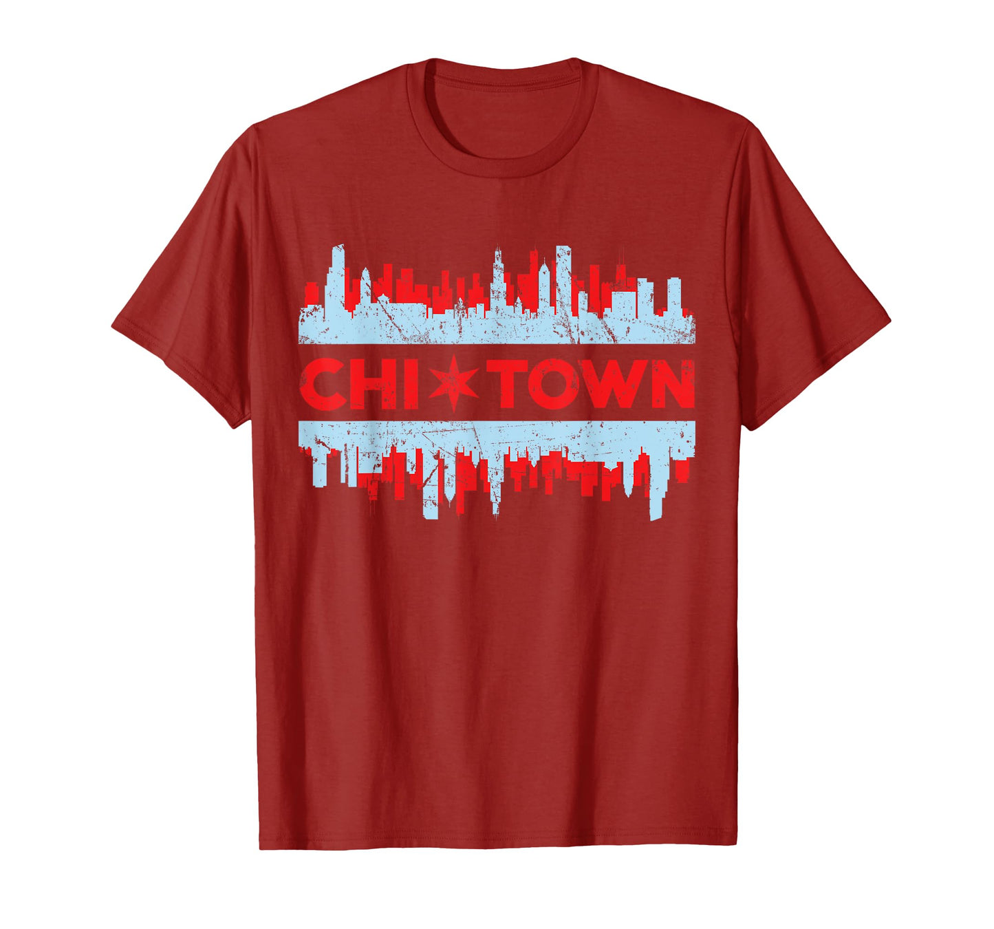 Chicago Chi Town Flag Skyline T-Shirt