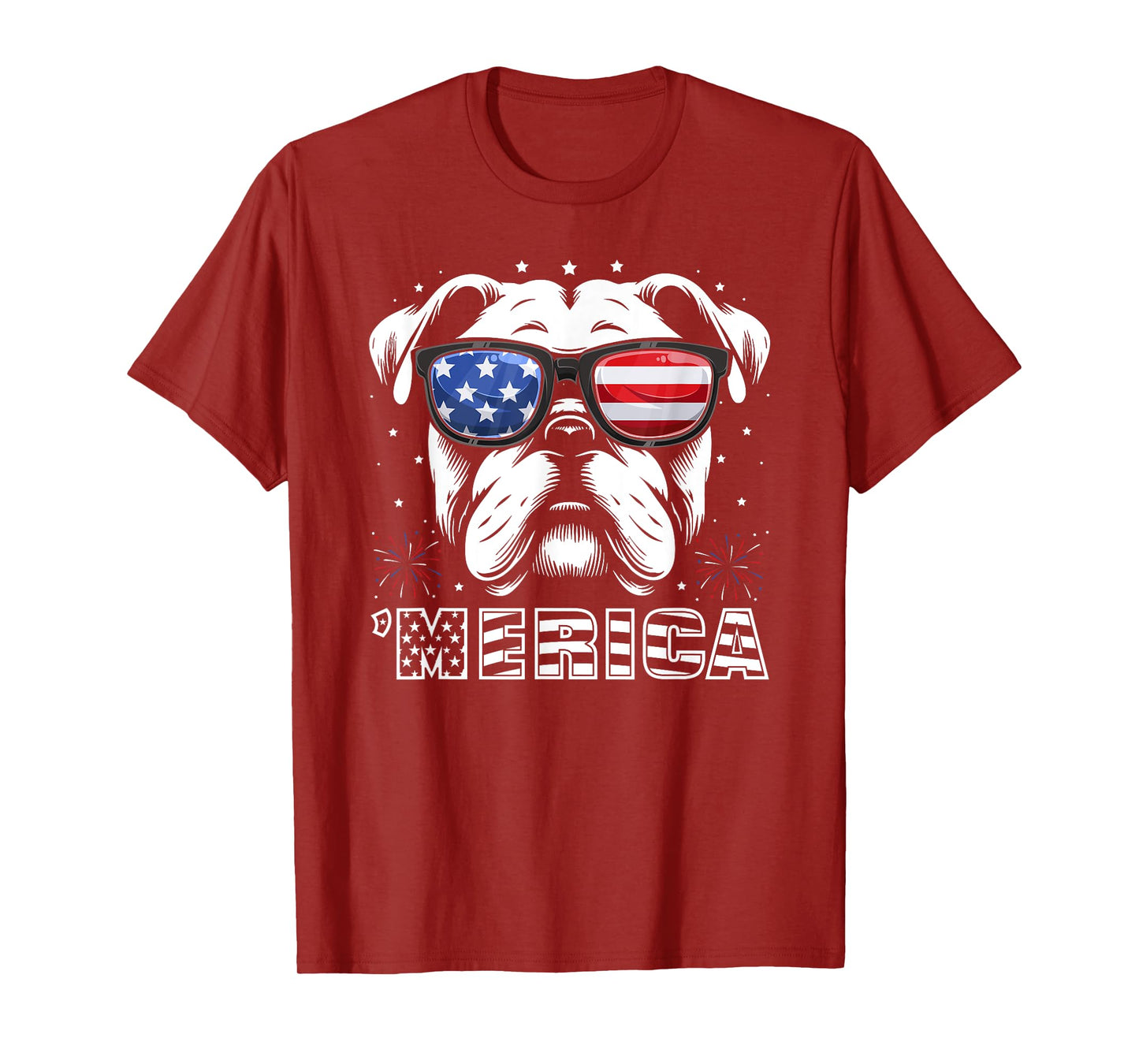 Bulldog 4th Of July Merica Patriotic Dog Tee Men Women Kids T-Shirt