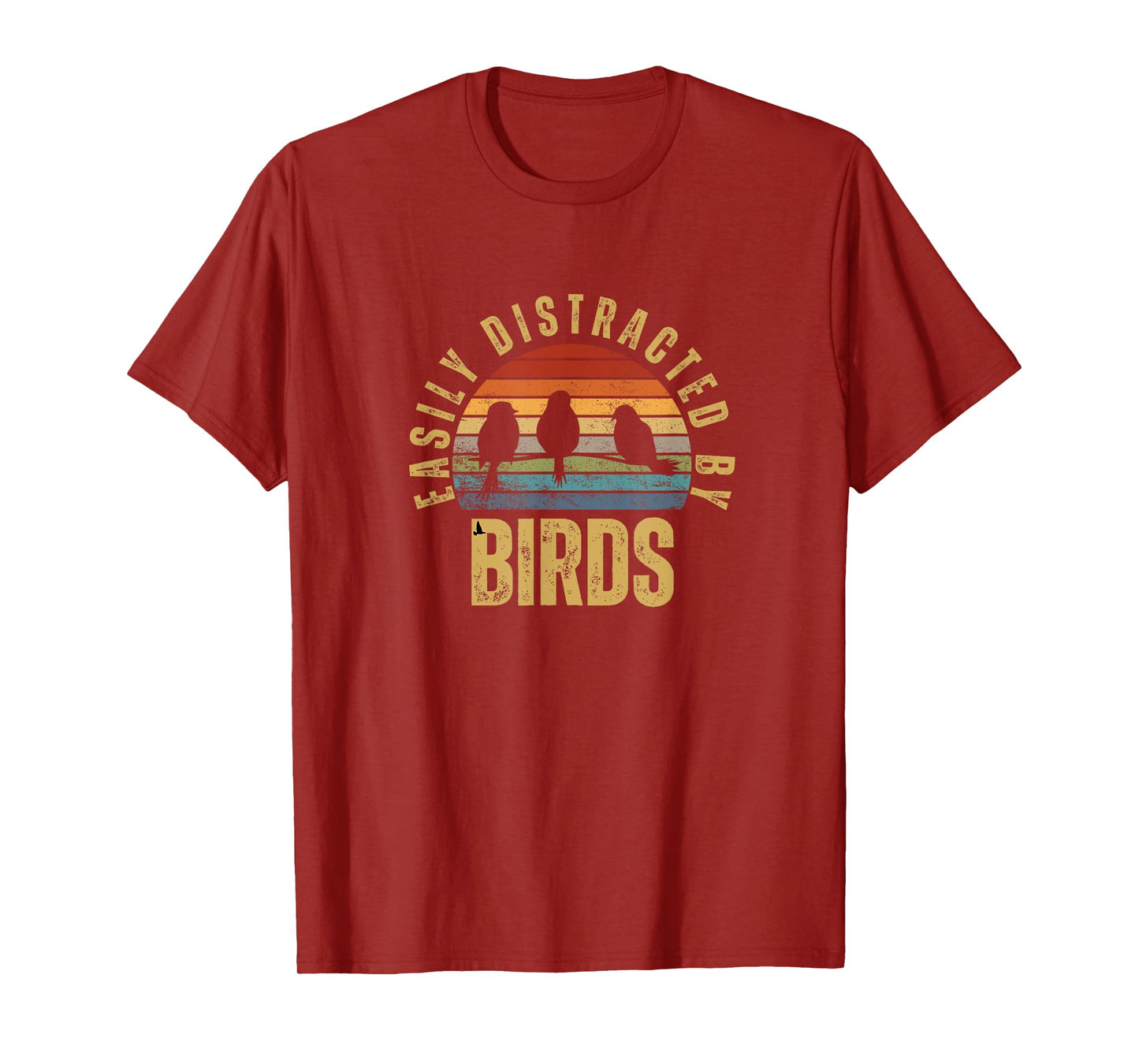 Easily Distracted By Birds Funny Bird Watching T-Shirt