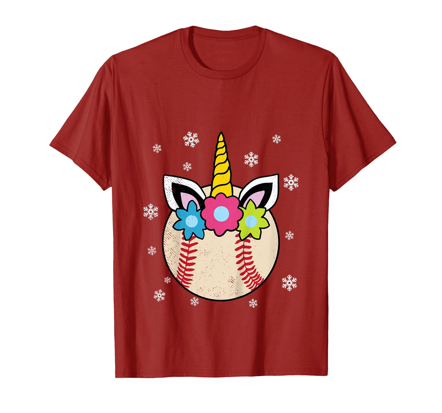 Unicorn Baseball Cute Sports Player Fan Girls Kids T-Shirt