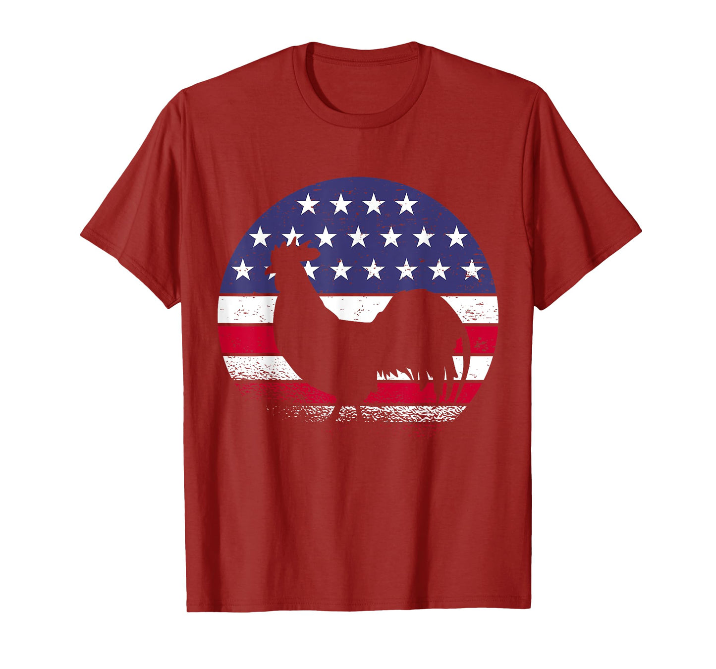 Chickens American Flag USA Rooster Women Men T-Shirt
