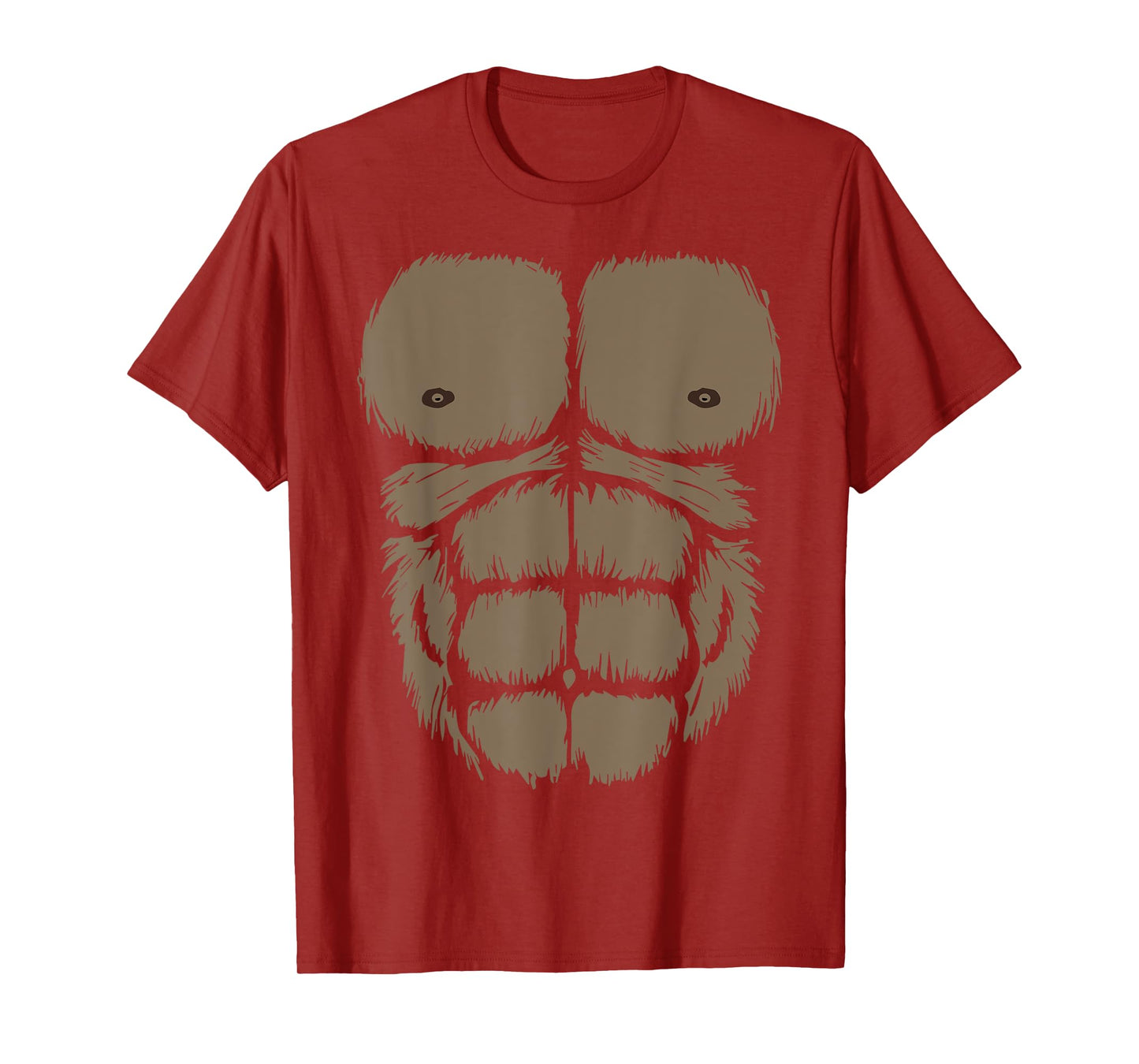 Gorilla Chest Belly Boy Men Monkey Costume Kids Fancy Dress T-Shirt