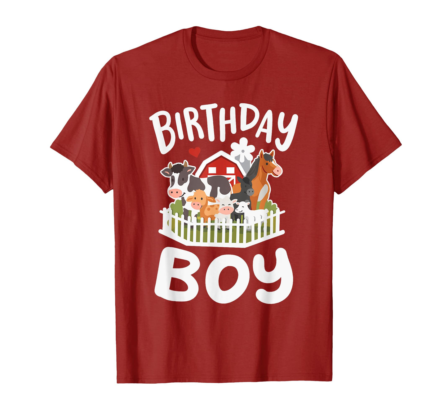 Birthday Boy Farm Animals Bday Matching Toddler Boys Kids T-Shirt