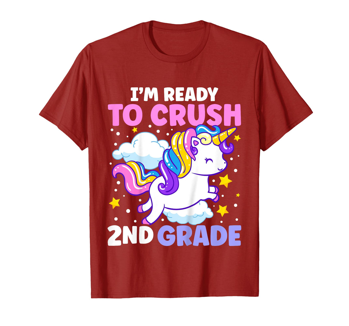First Day of School I'm Ready To Crush 2nd Grade Unicorn T-Shirt