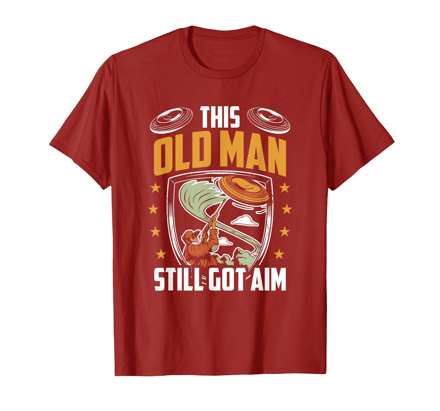 Mens Funny Skeet Shooting Old Man Got Aim Clay Shooter T-Shirt