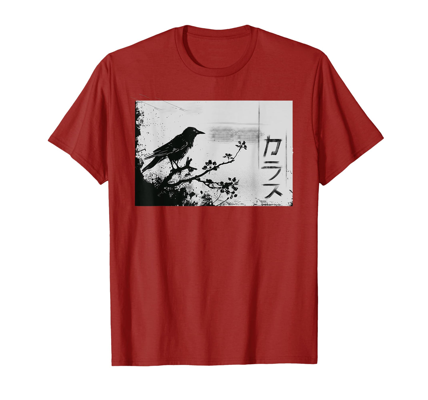 Japanese art, Japanese Kyosai Crow/Raven Woodblock Art Style T-Shirt