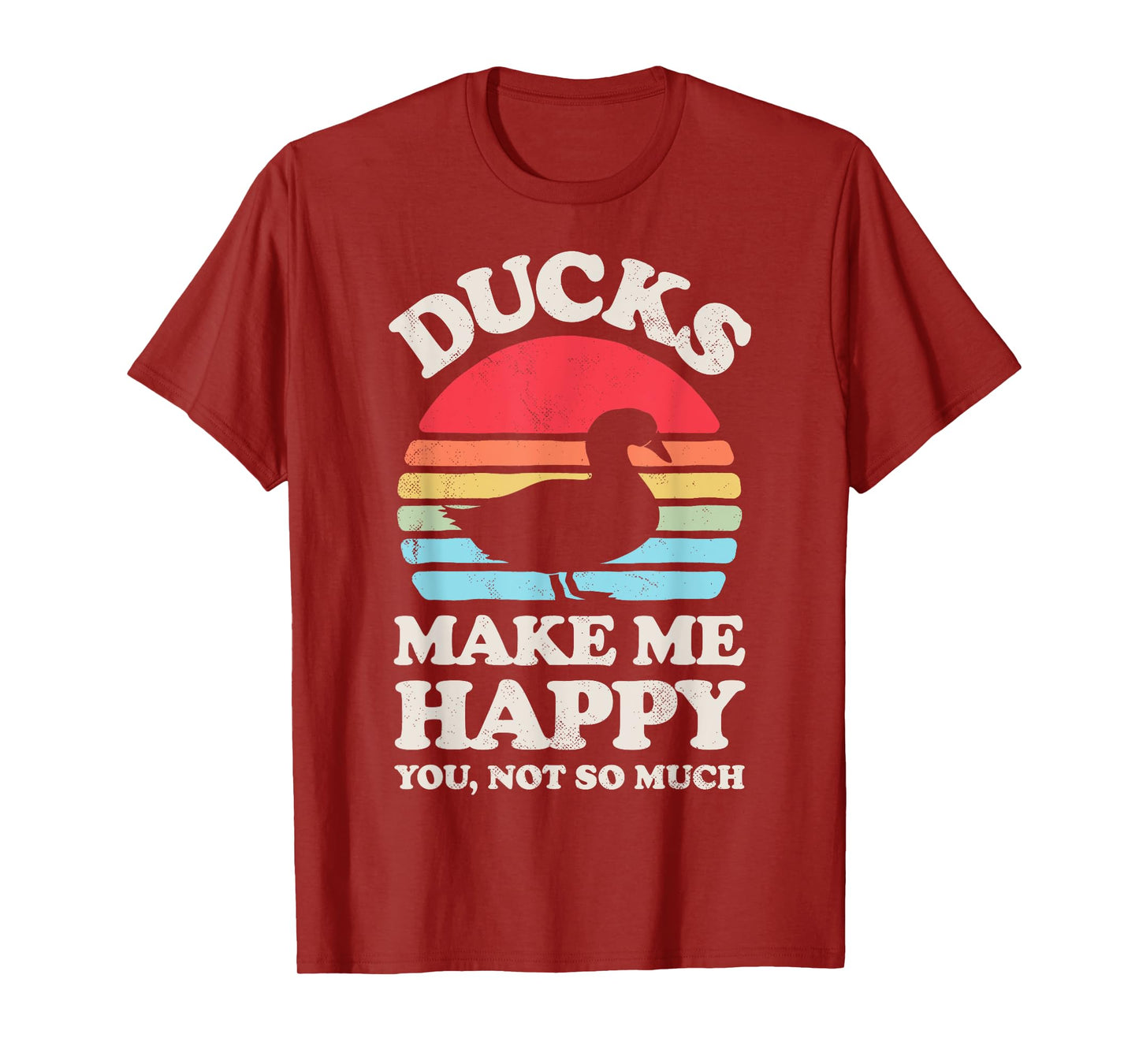 Ducks Make Me Happy Funny Duck Lover Farmer Farm Retro Men T-Shirt