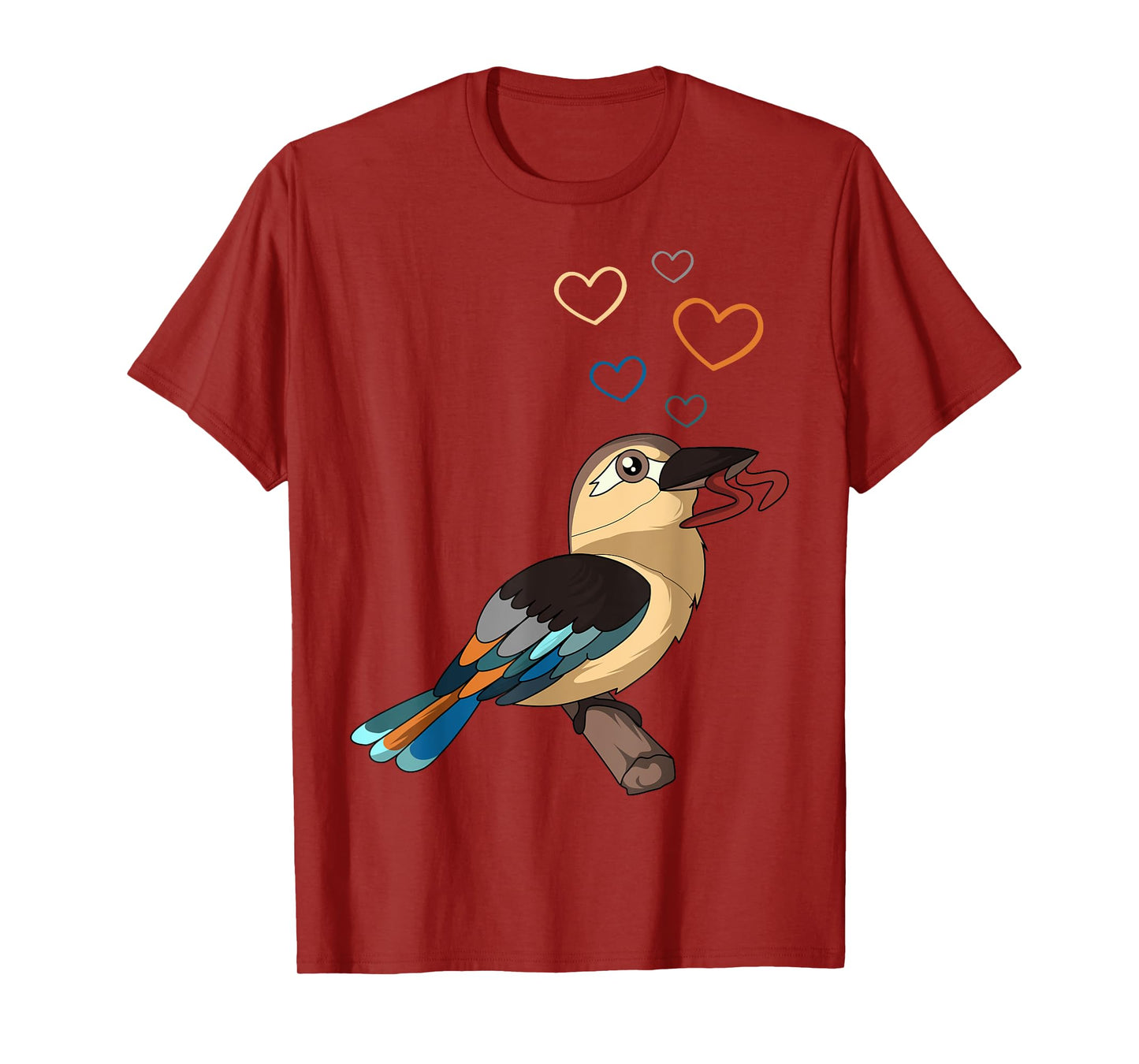Kookaburra Heart Kingfisher Birdwatcher Ornithologist T-Shirt