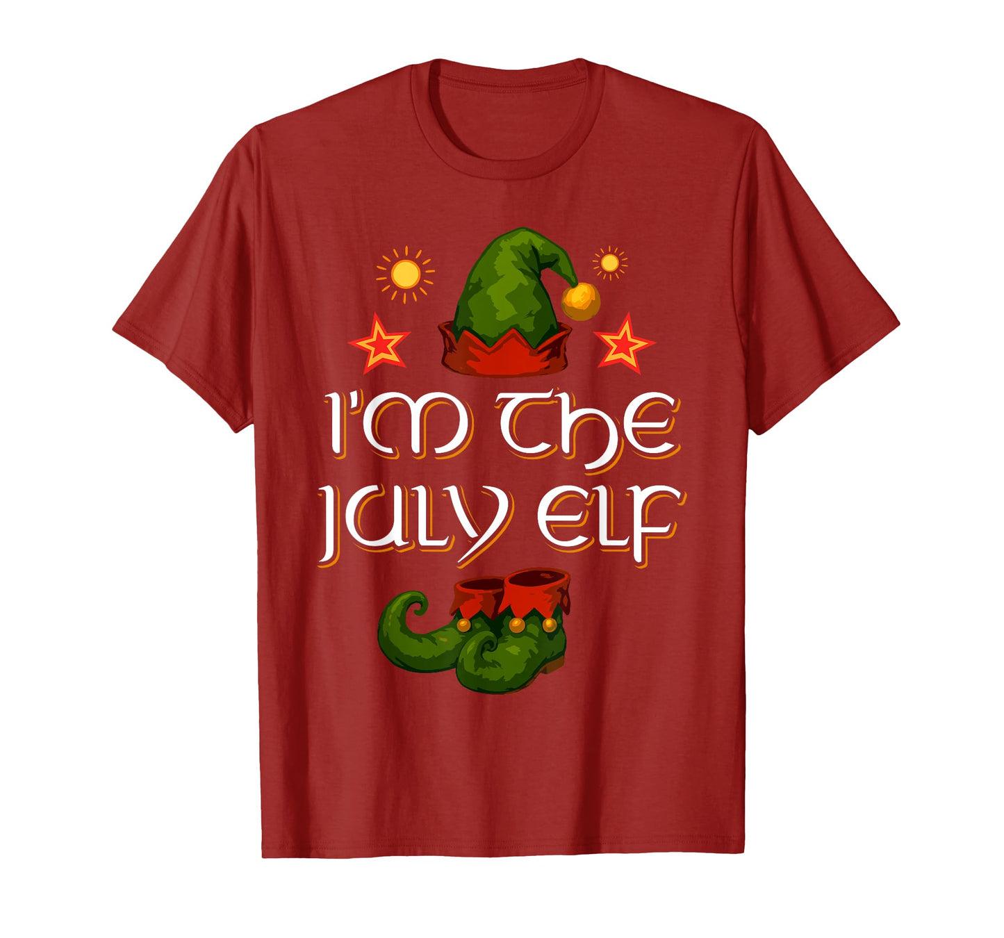 I'm The July Elf Christmas In July Santa Hawaiian Christmas T-Shirt