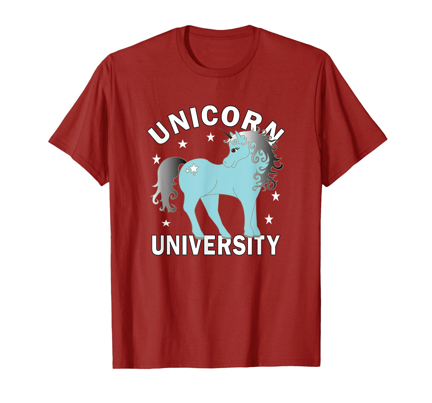 Blue Unicorn University White Stars T-Shirt