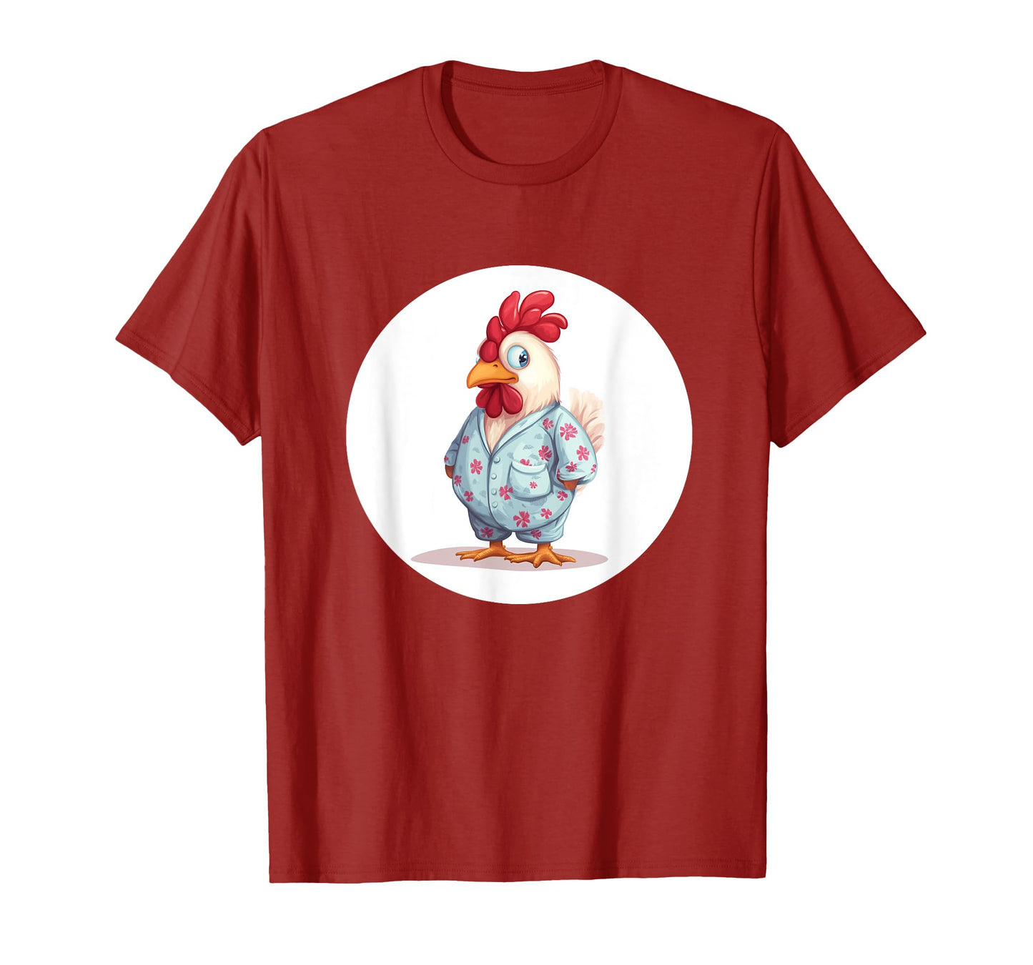 Fun looking Chicken in Pajama for Rooster Dreamer T-Shirt