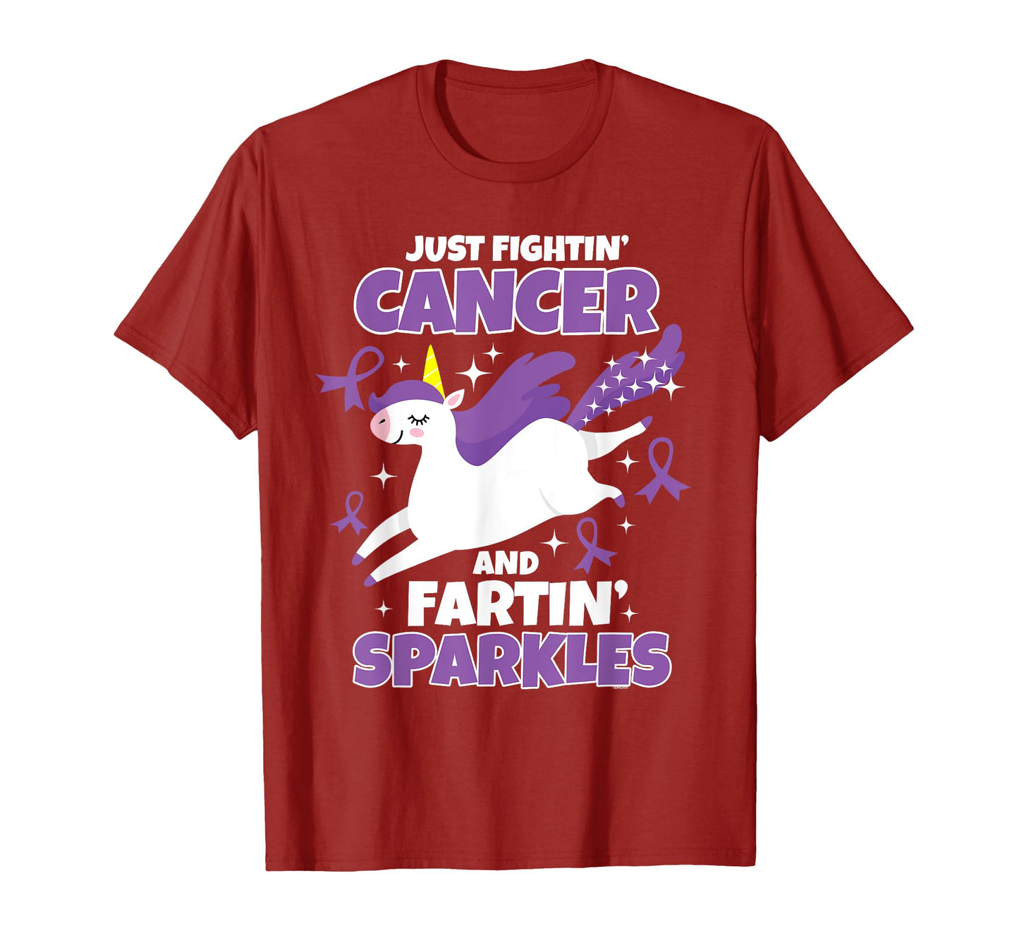 Cancer Funny Unicorn Farting Sparkles T-Shirt
