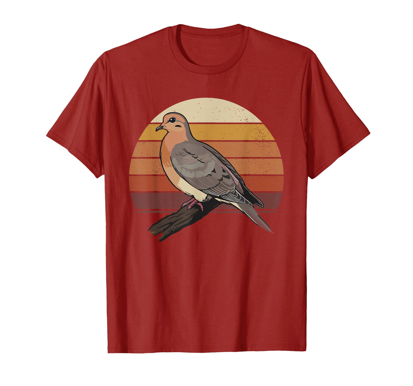 Mourning Dove Bird Lover Vintage Retro Sunset Bird Watching T-Shirt
