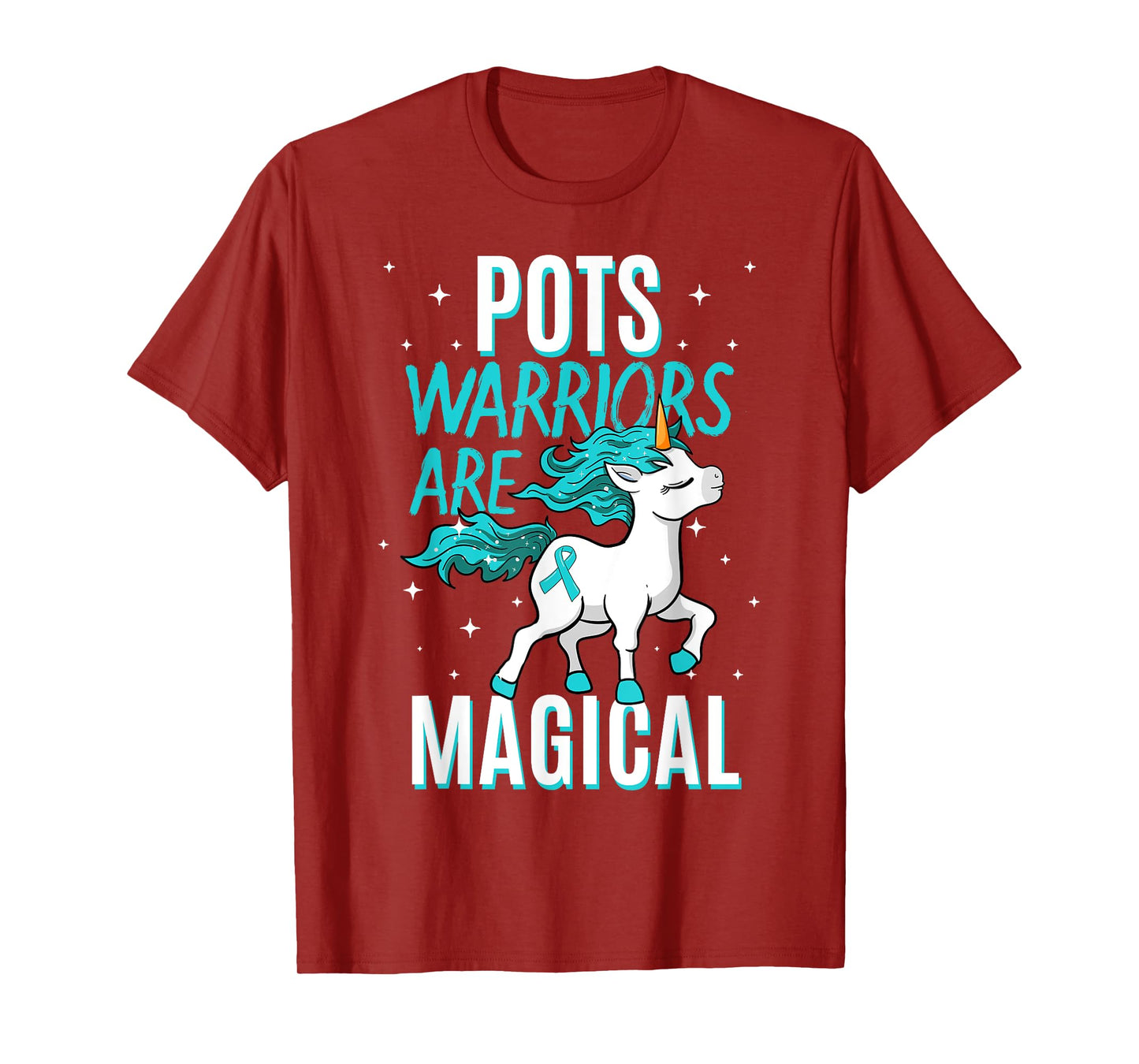 POTS Warriors Are Magical Unicorn Ribbon Dysautonomia T-Shirt