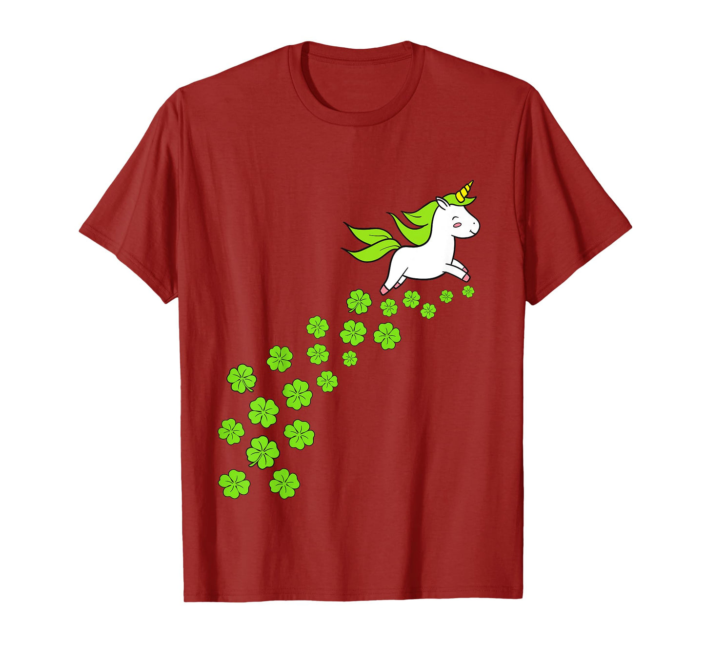 Kids Girls Happy St Patricks Day Unicorn Shamrock Clover Toddler T-Shirt