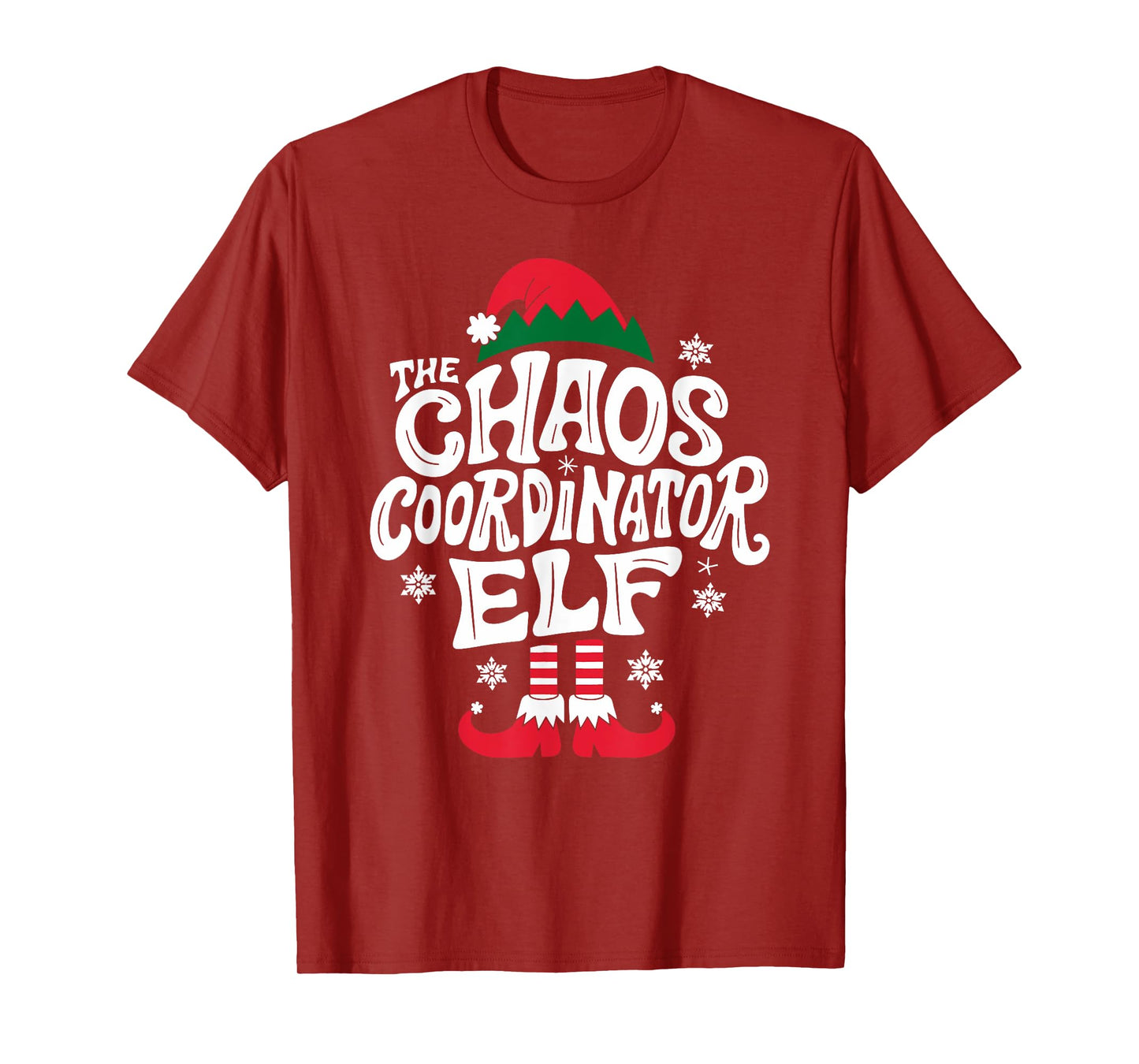 Christmas Chaos Coordinator Elf Xmas Pajama Gift Mom & Dad T-Shirt