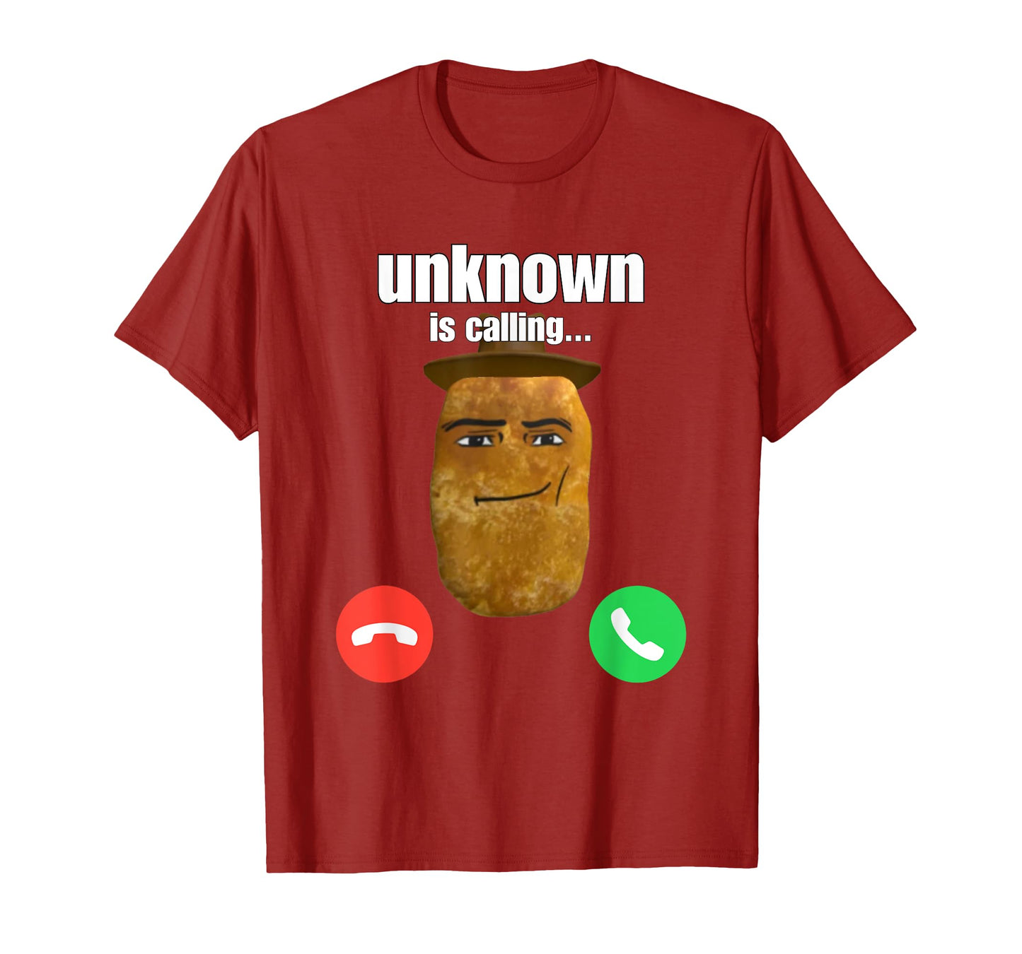Chicken Nugget Man Face Cowboy Meme T-Shirt