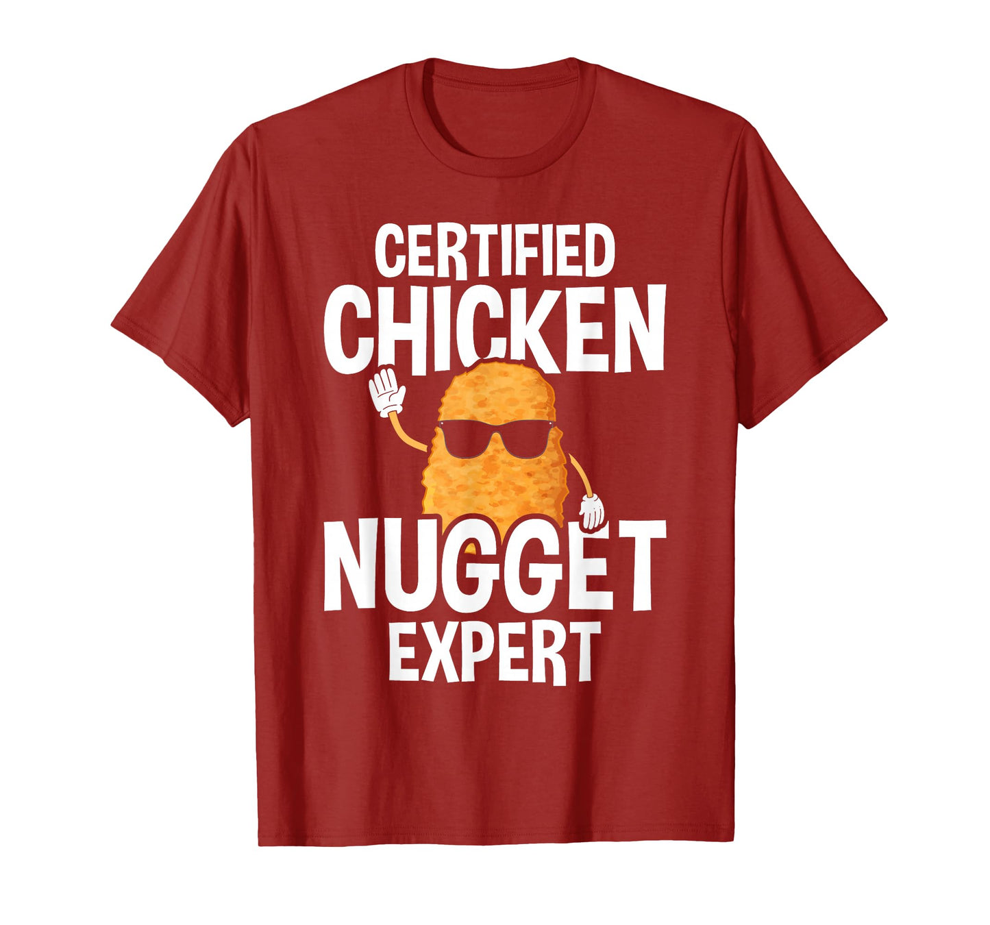 Certified Chicken Nugget Expert - Funny Chicken Nuggets T-Shirt, Small, Black