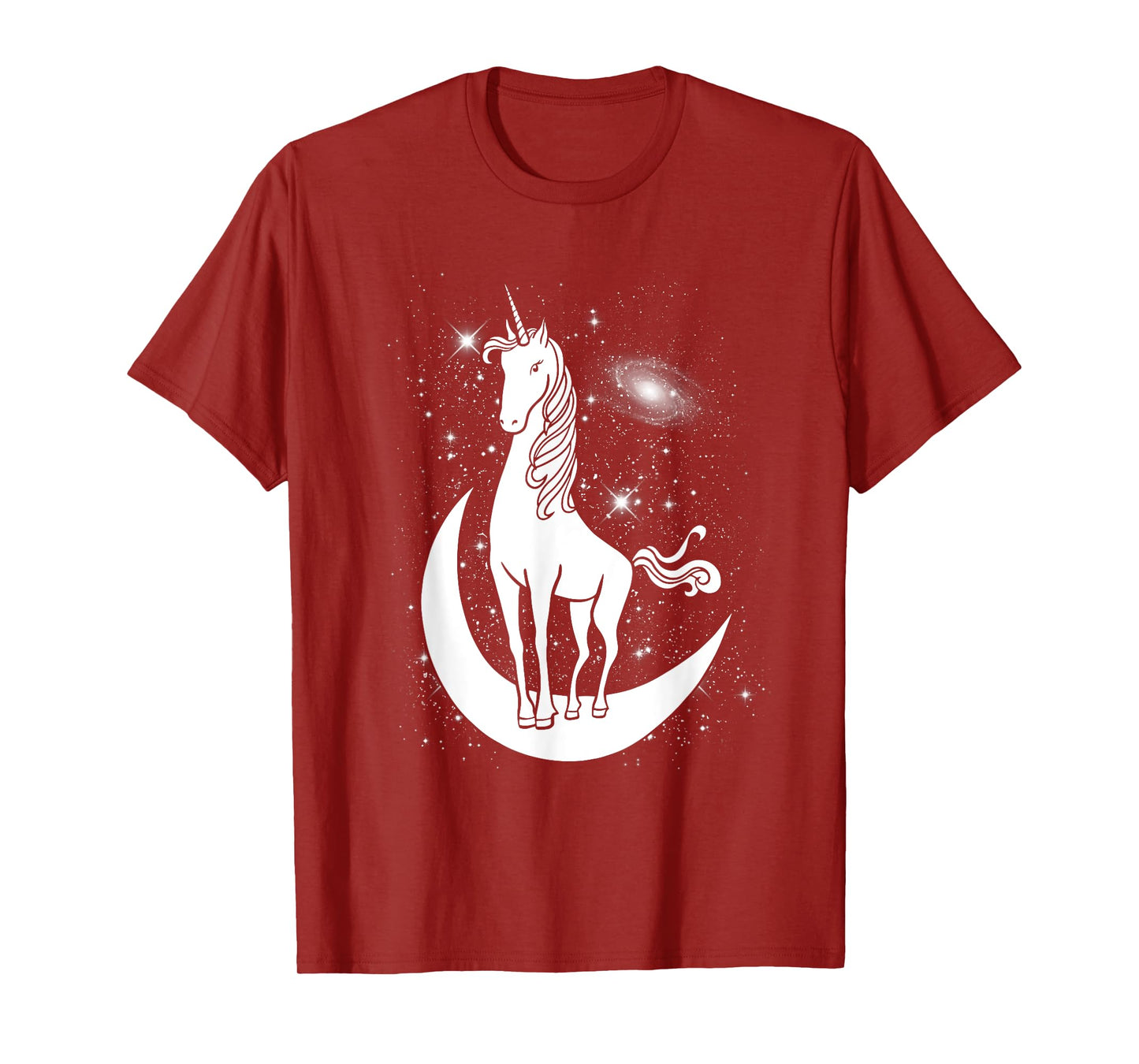 Unicorn Standing on Crescent Moon Magic Unicorn Gift T-Shirt