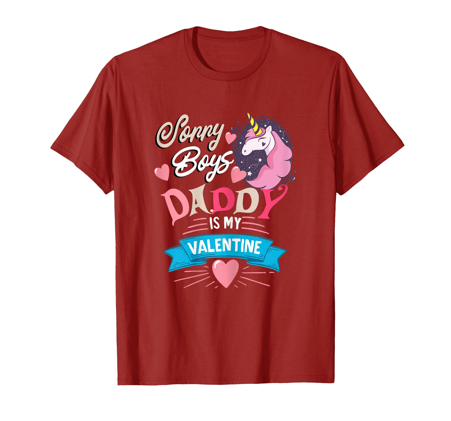 Sorry Boys Daddy Is My Valentine - Cute Unicorn Father's Day T-Shirt