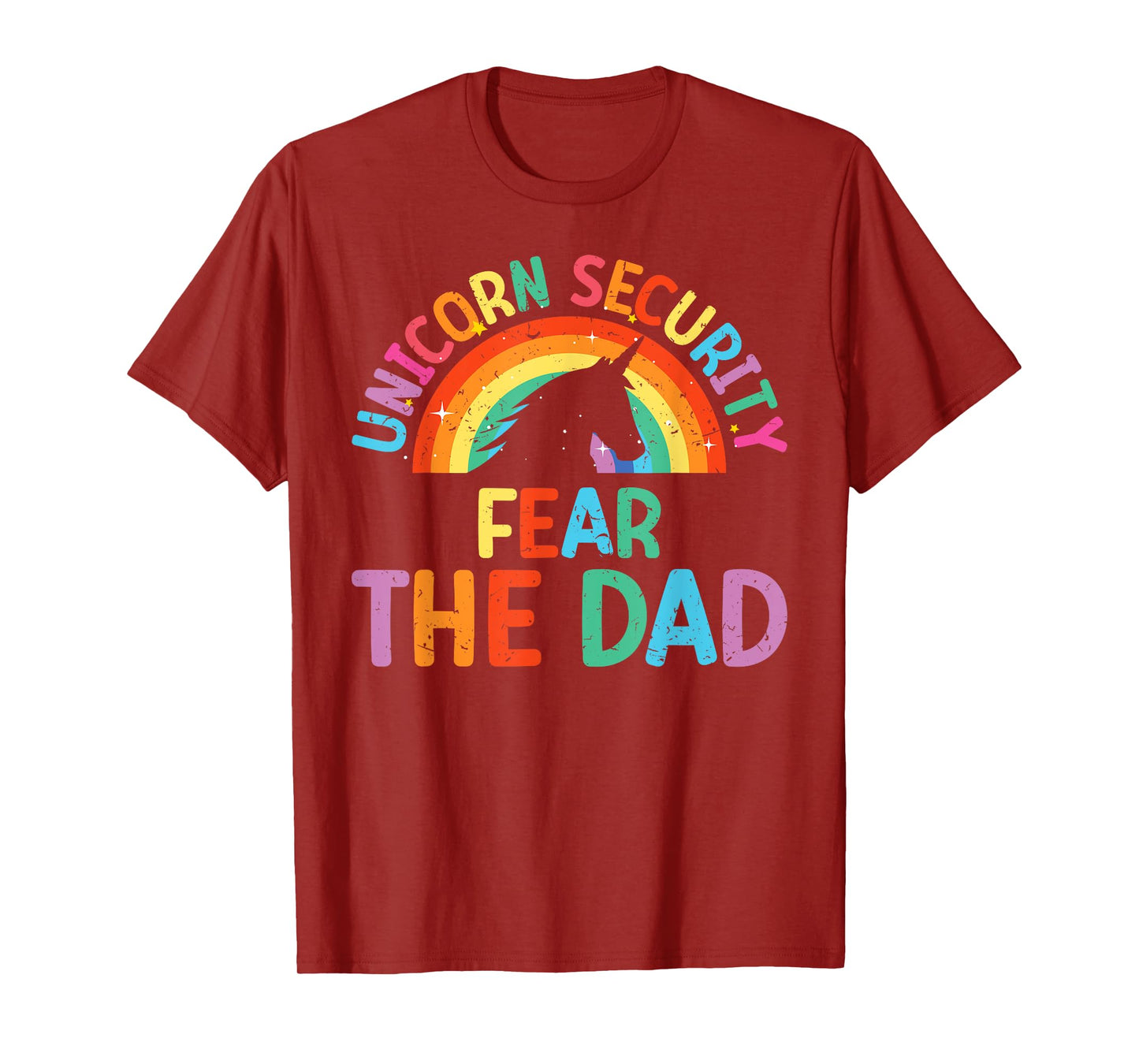 Costume Men Unicorn Security Fear The Dad Funny T-Shirt