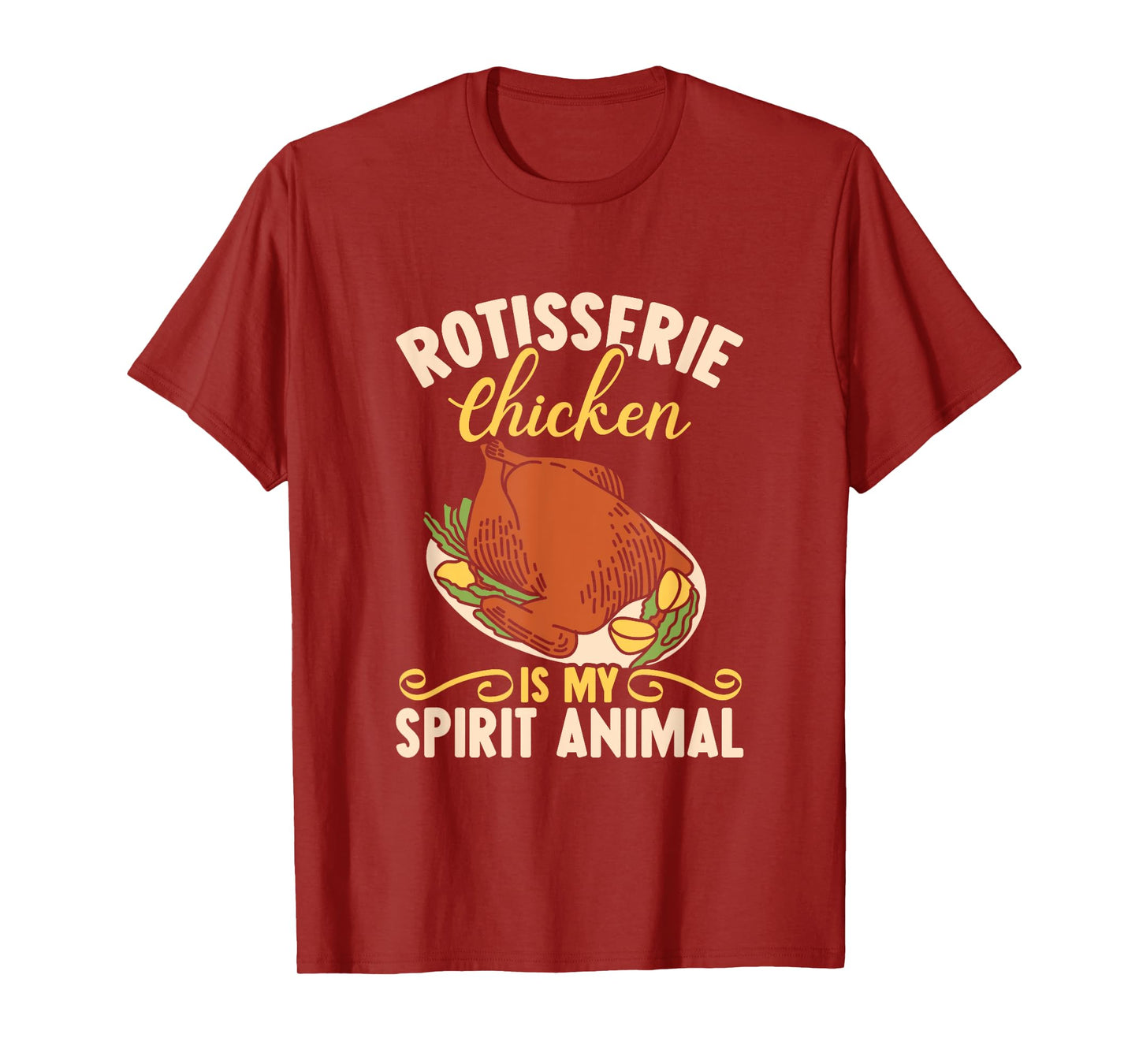 Rotisserie Chicken Is My Spirit Animal Grill BBQ Master Dad T-Shirt