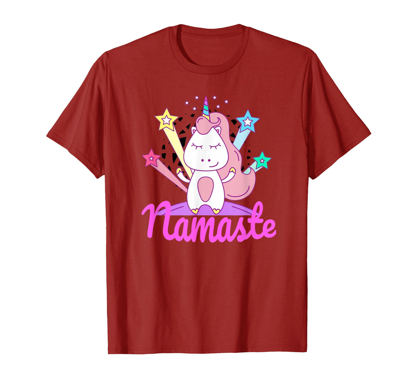 Namaste Unicorn Tee for Kids - Girls Yoga T-shirt T-Shirt