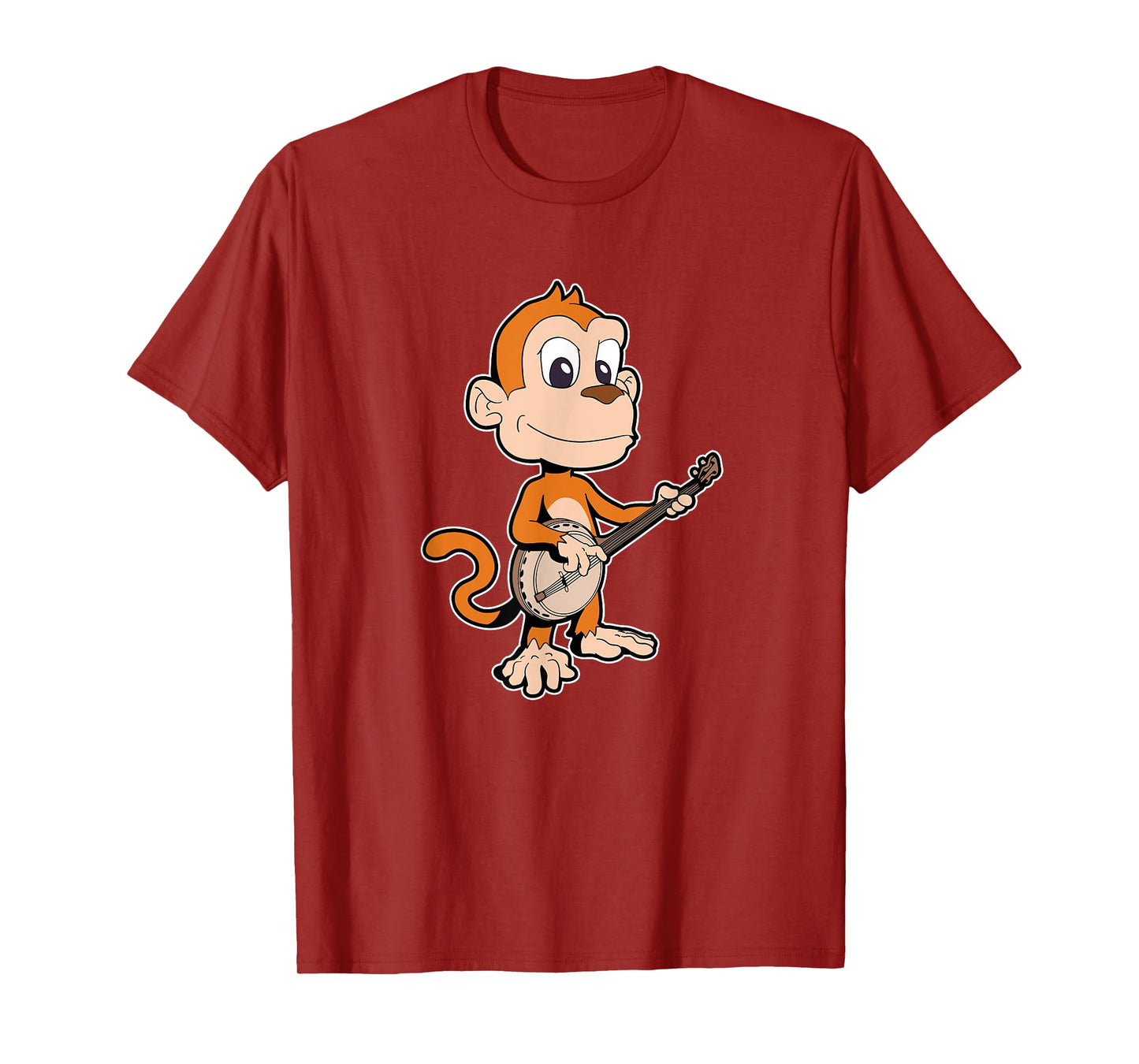 Comic monkey playing banjo T-Shirt