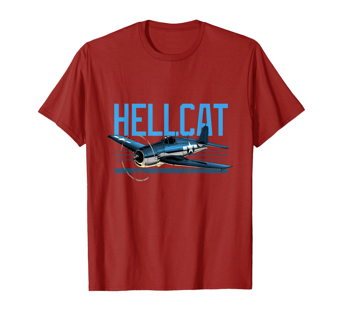 USA Military Warbird Airplane Hellcat WWII Vintage Fighter T-Shirt