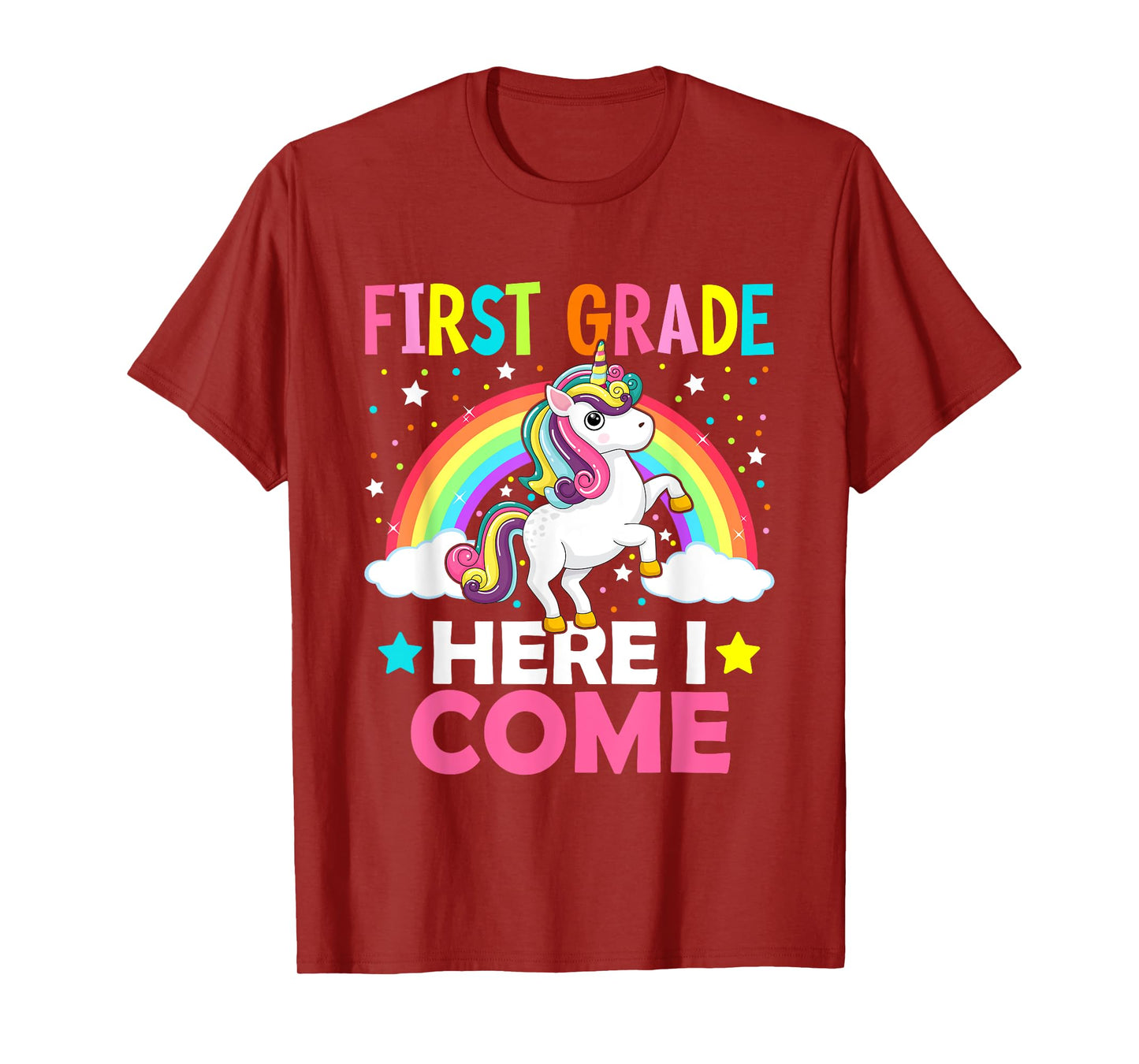 First Grade Here I Come Unicorn Back To School 1st Graders T-Shirt