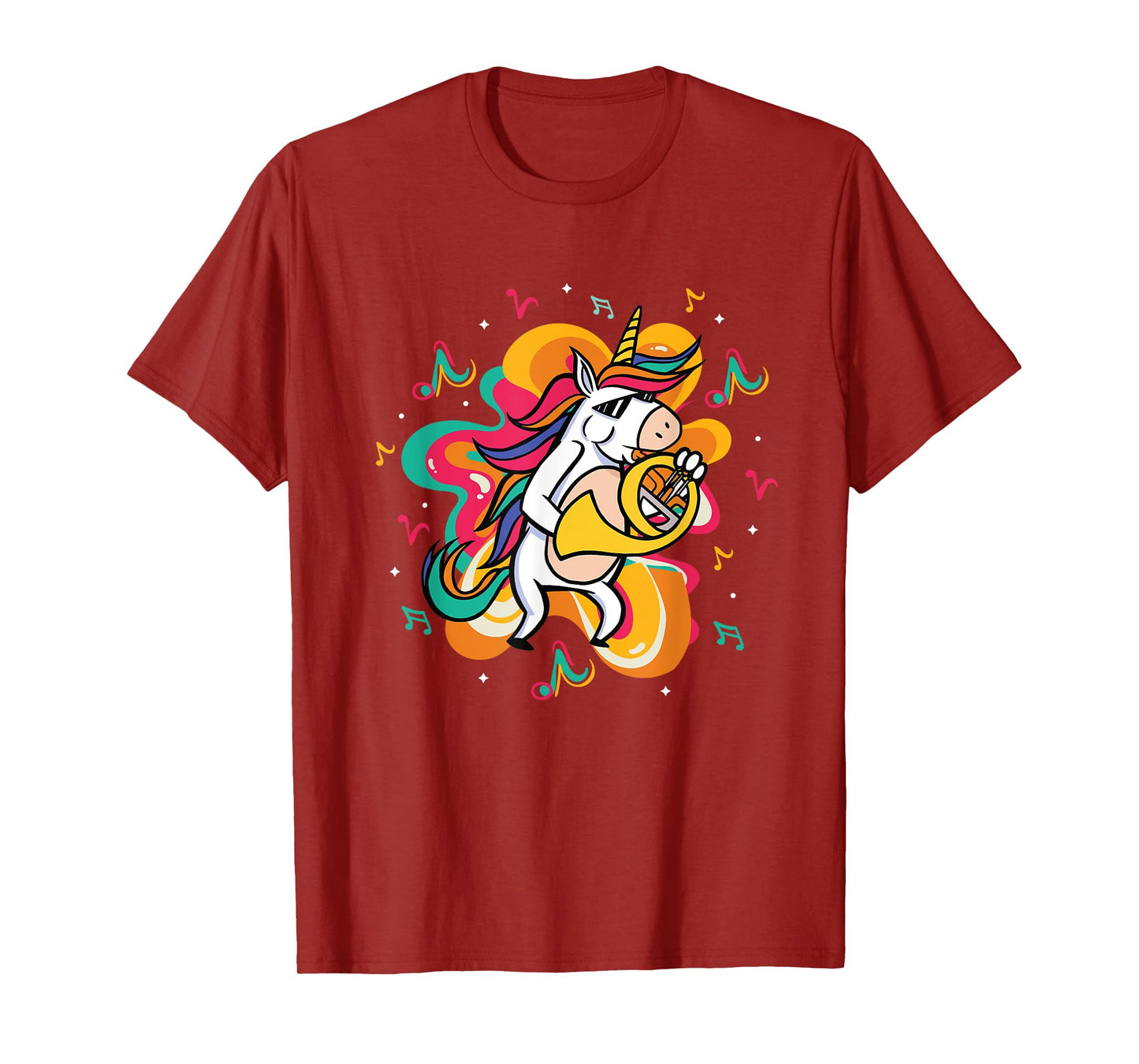 Unicorn Playing French Horn T-Shirt